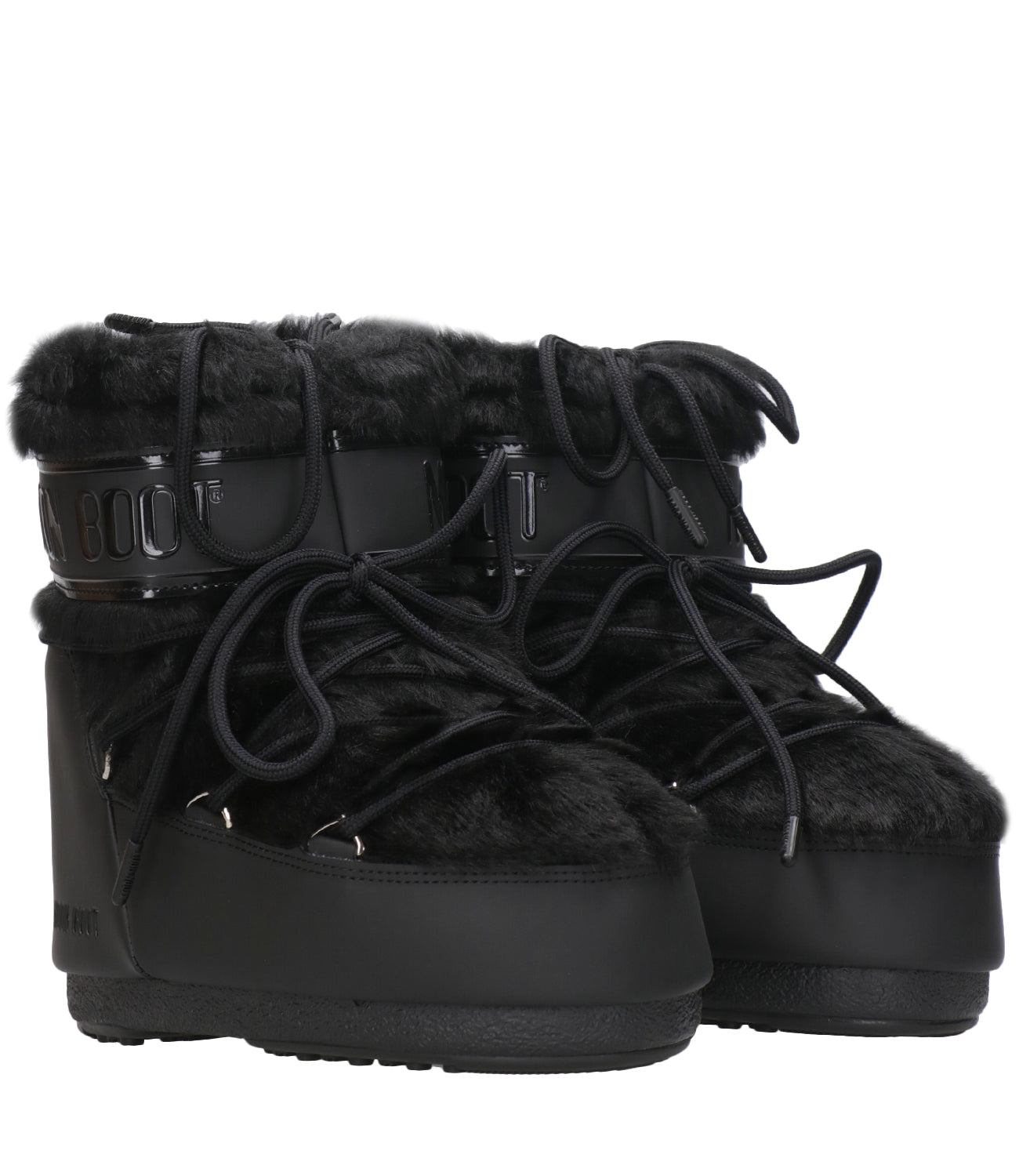 Moon Boot | Tronchetto MB Icon Low Faux Fur Nero