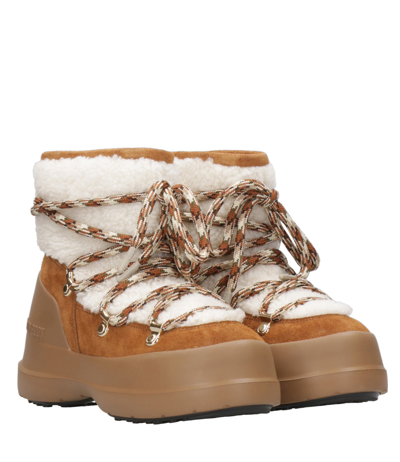 Moon Boot | Stivale Mb Luna Boot Shearling Whisky e Bianco sporco