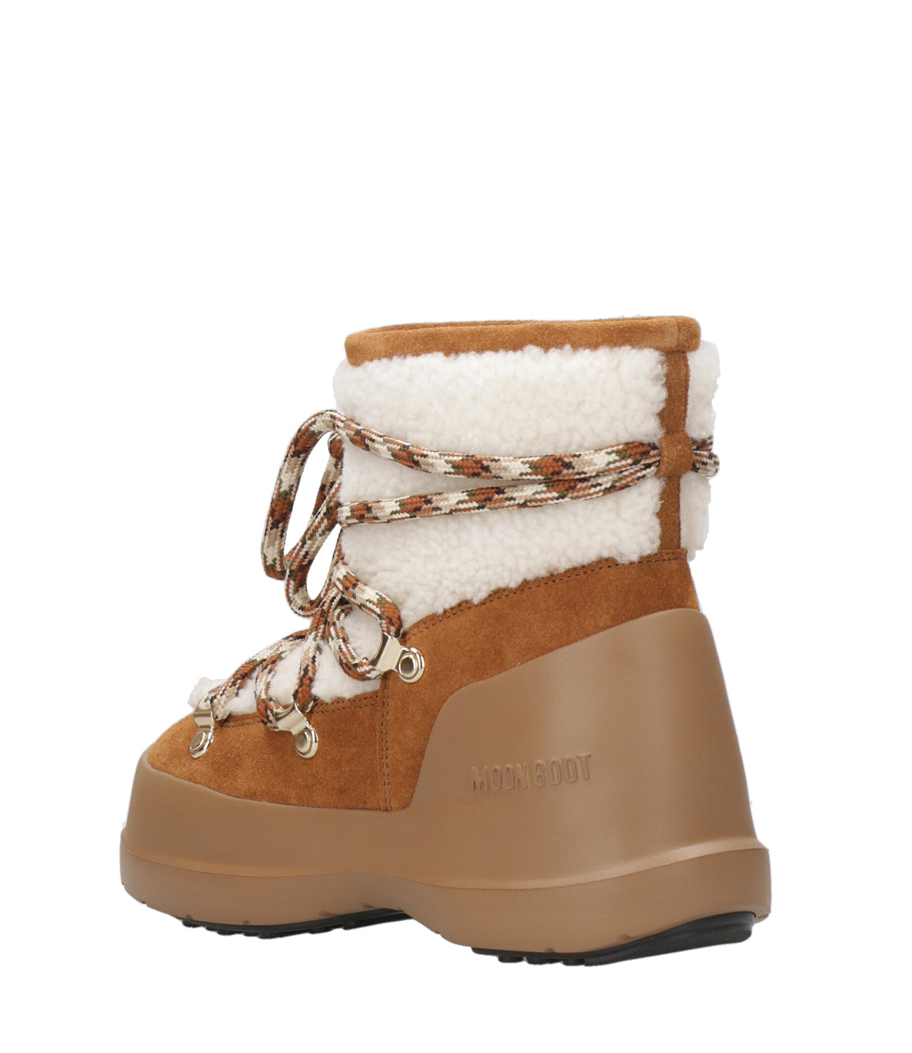 Moon Boot | Stivale Mb Luna Boot Shearling Whisky e Bianco sporco