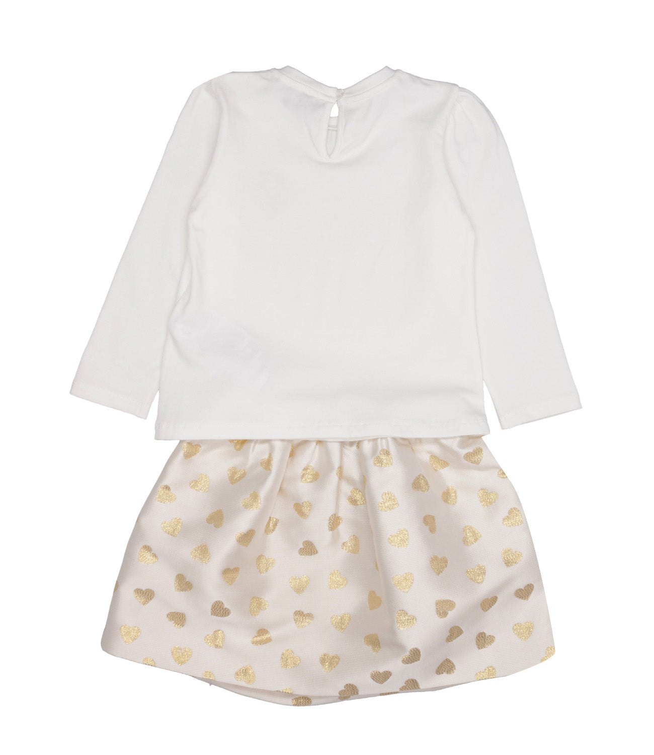 Moschino Baby | White and Gold Sweater and Skirt Set