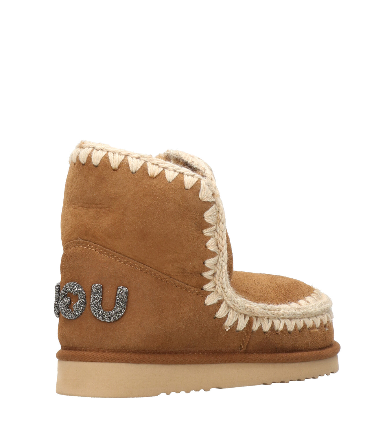 Mou | Eskimo 18 Glitter Logo Ankle Boot Cognac