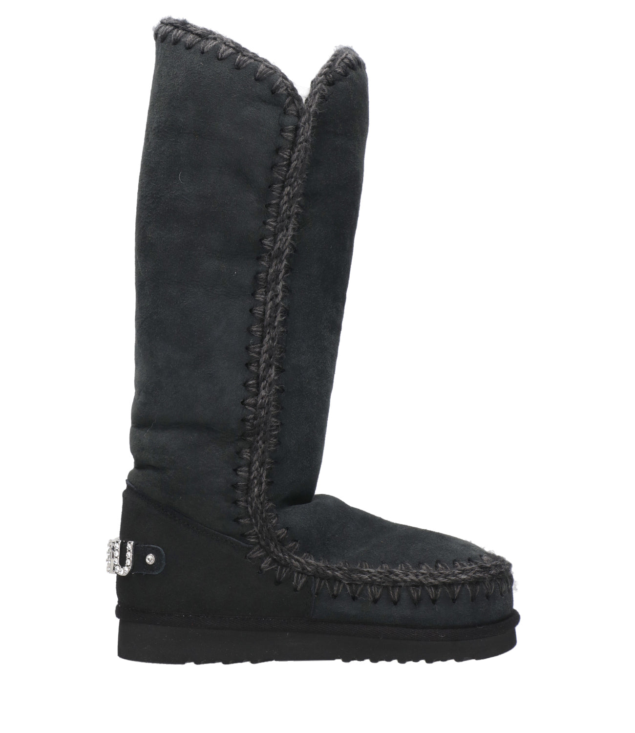 Mou | Eskimo Boot 40 Rhinestones Logo Black