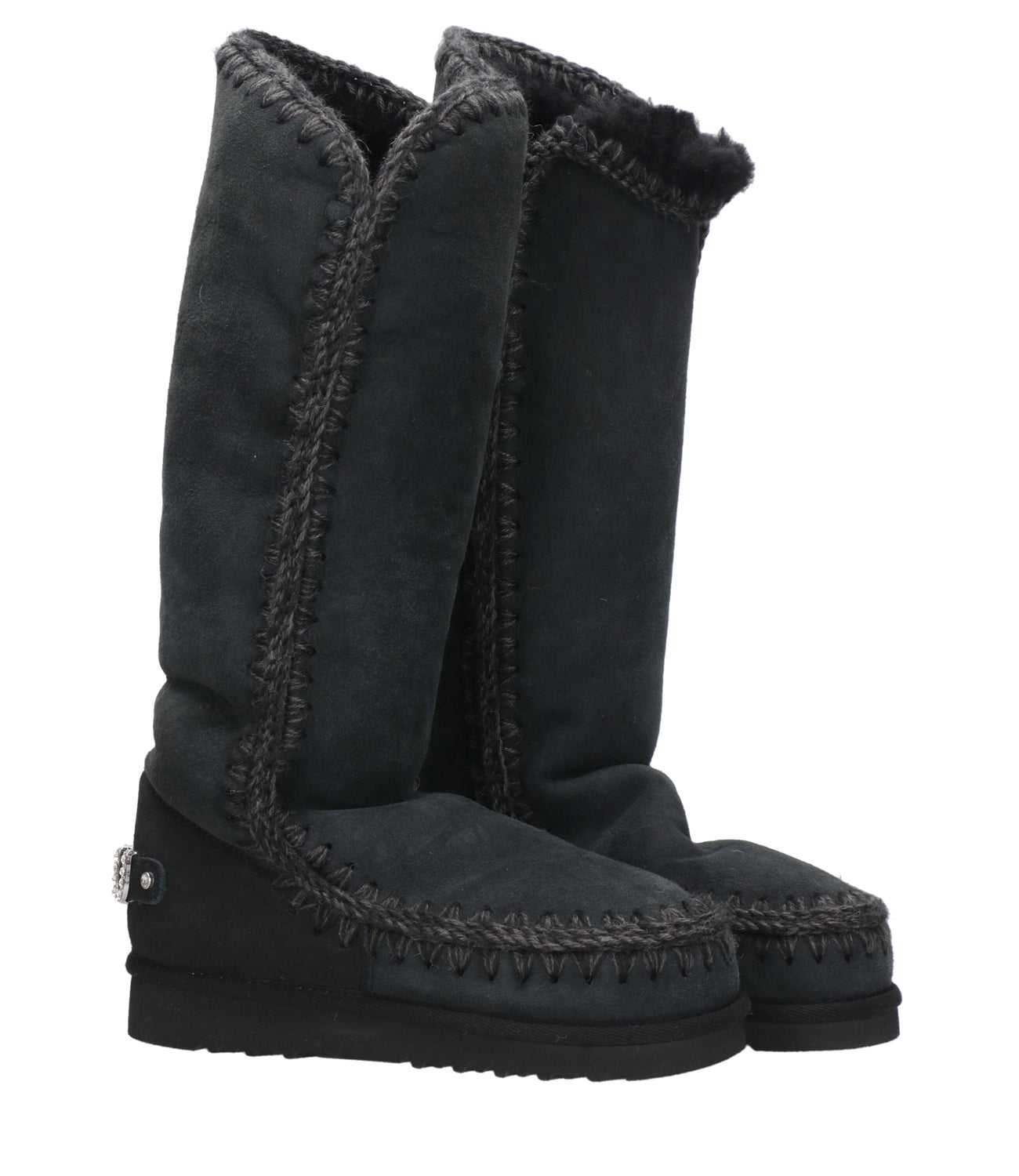 Mou | Eskimo Boot 40 Rhinestones Logo Black