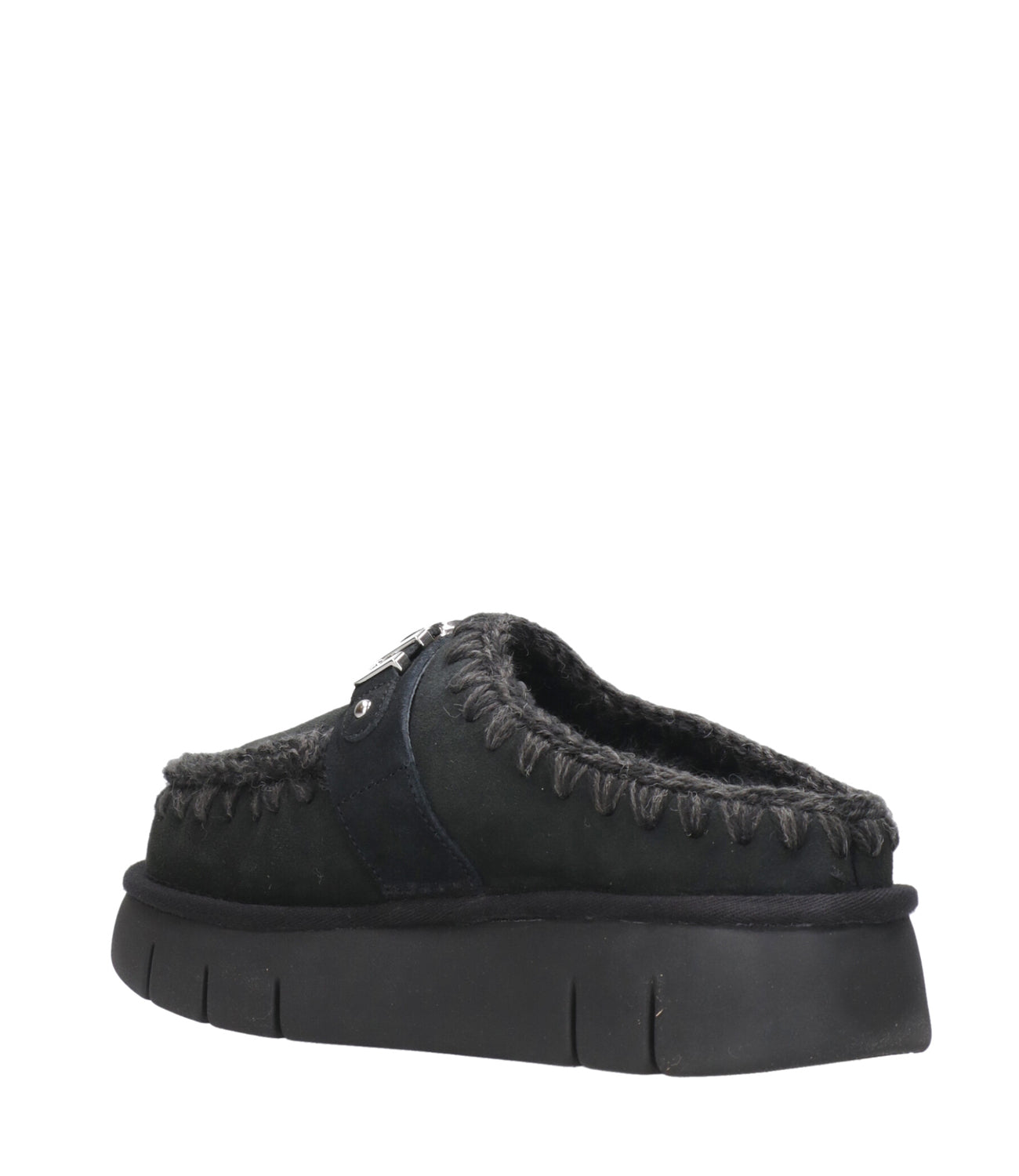 Mou | Sabot Bounce Clog Metal Logo Nero