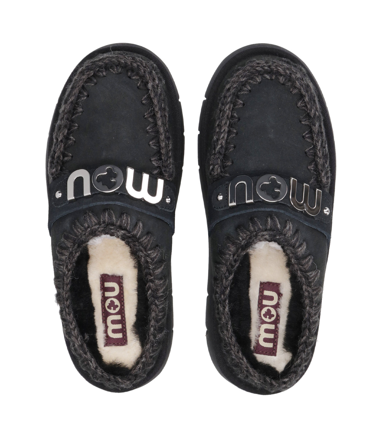 Mou | Sabot Bounce Clog Metal Logo Nero