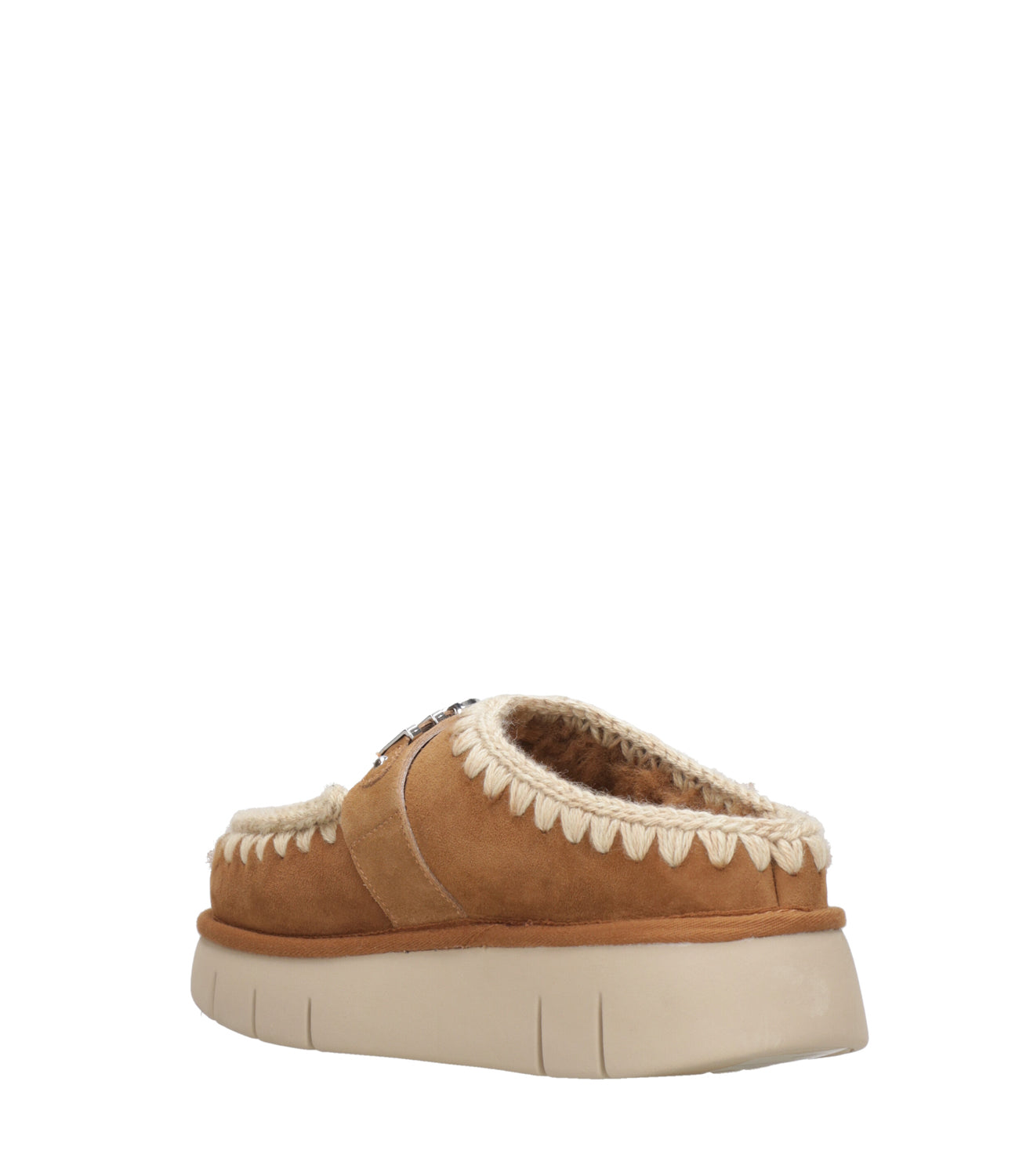 Mou | Sabot Bounce Clog Metal Logo Cognac