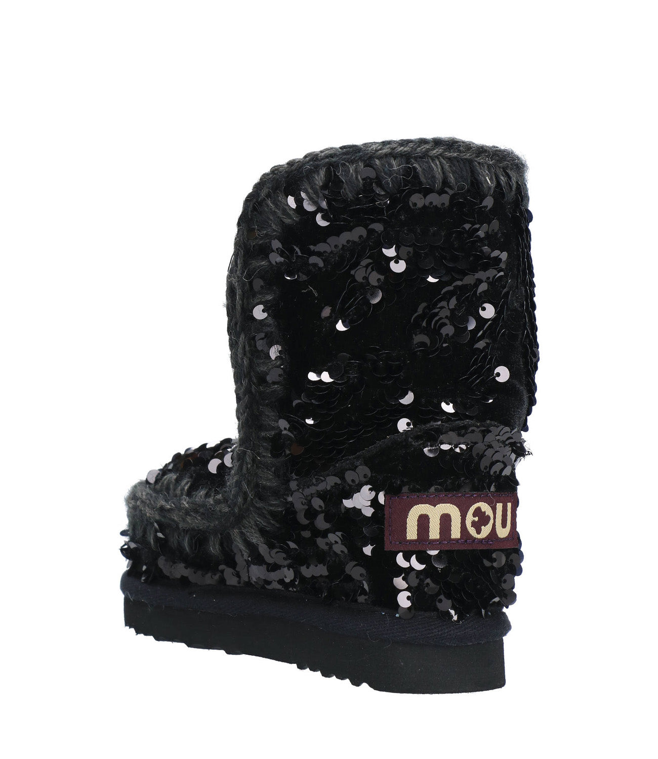 Mou Kids | Tronchetto Eskimo kid velvet glamour sequins Nero