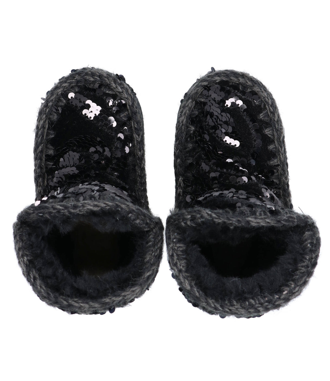 Mou Kids | Eskimo ankle boot kid velvet glamour sequins Black