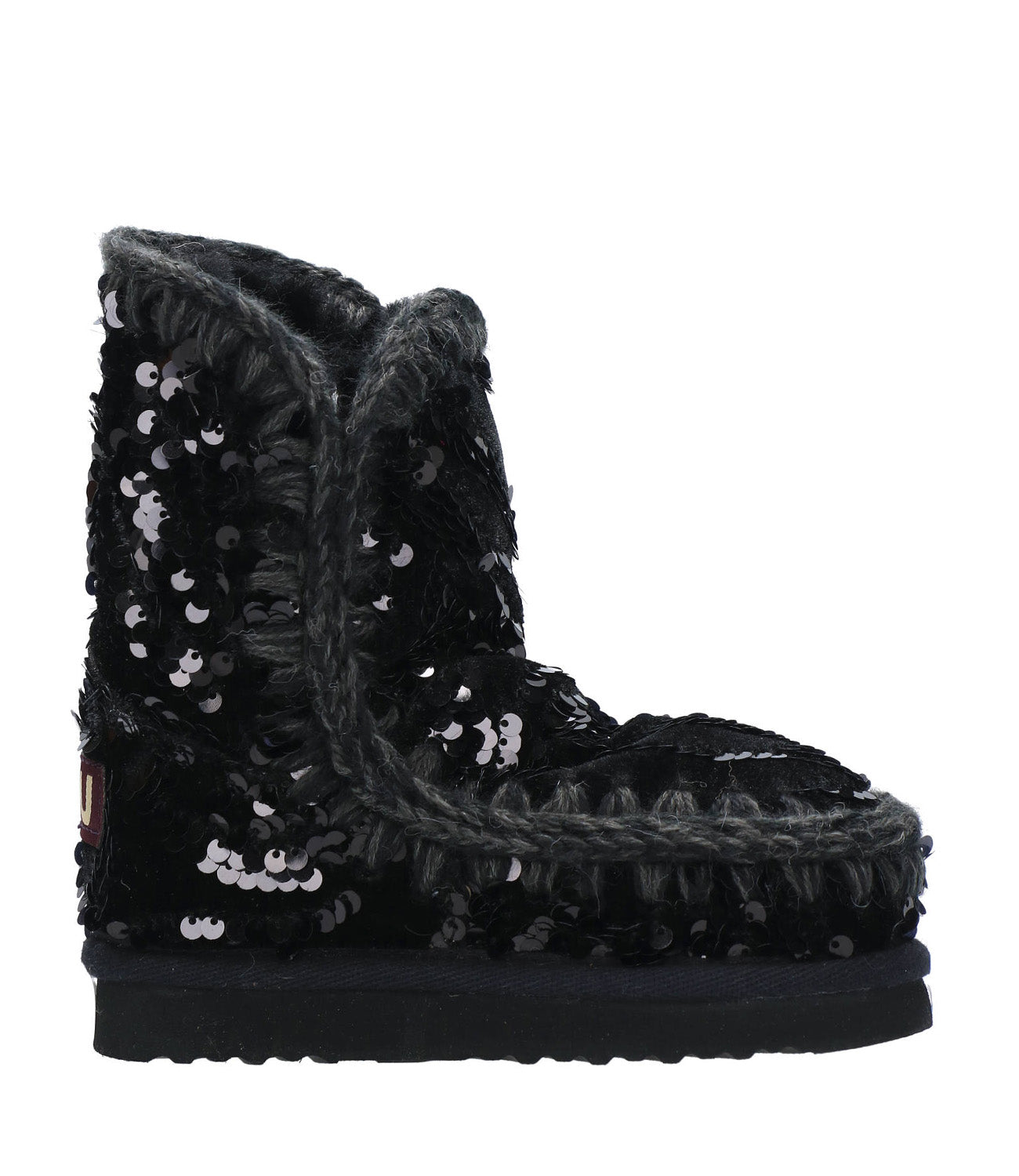 Mou Kids | Tronchetto Eskimo kid velvet glamour sequins Nero