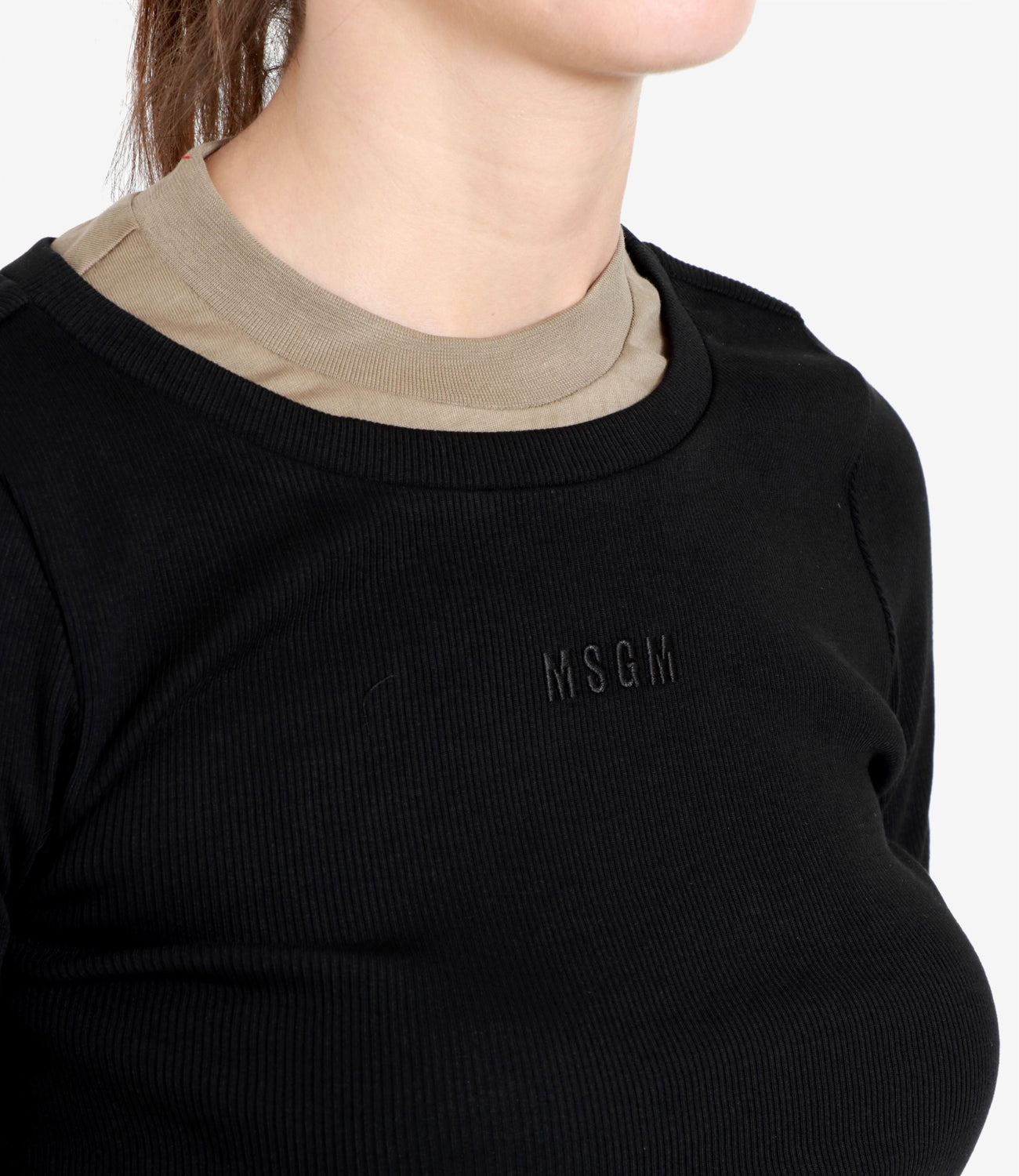 MSGM | Black and Military T-Shirt