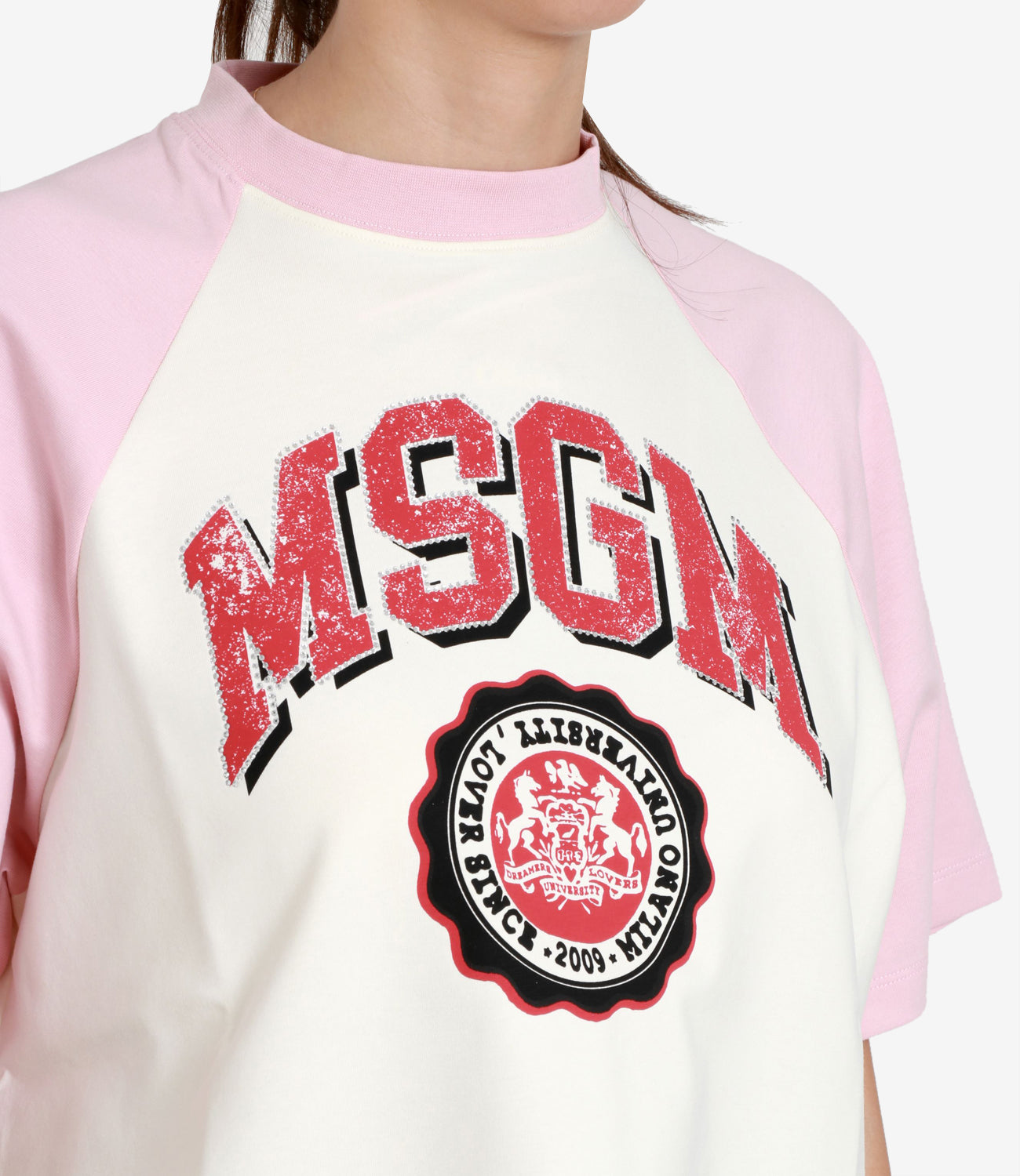 MSGM | Cream and Pink T-Shirt