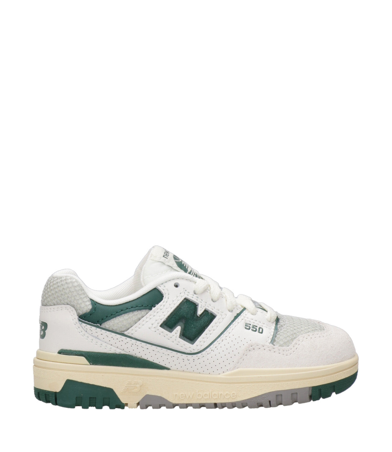 New Balance Kids | Saneakers 550 Bianca e Verde bosco