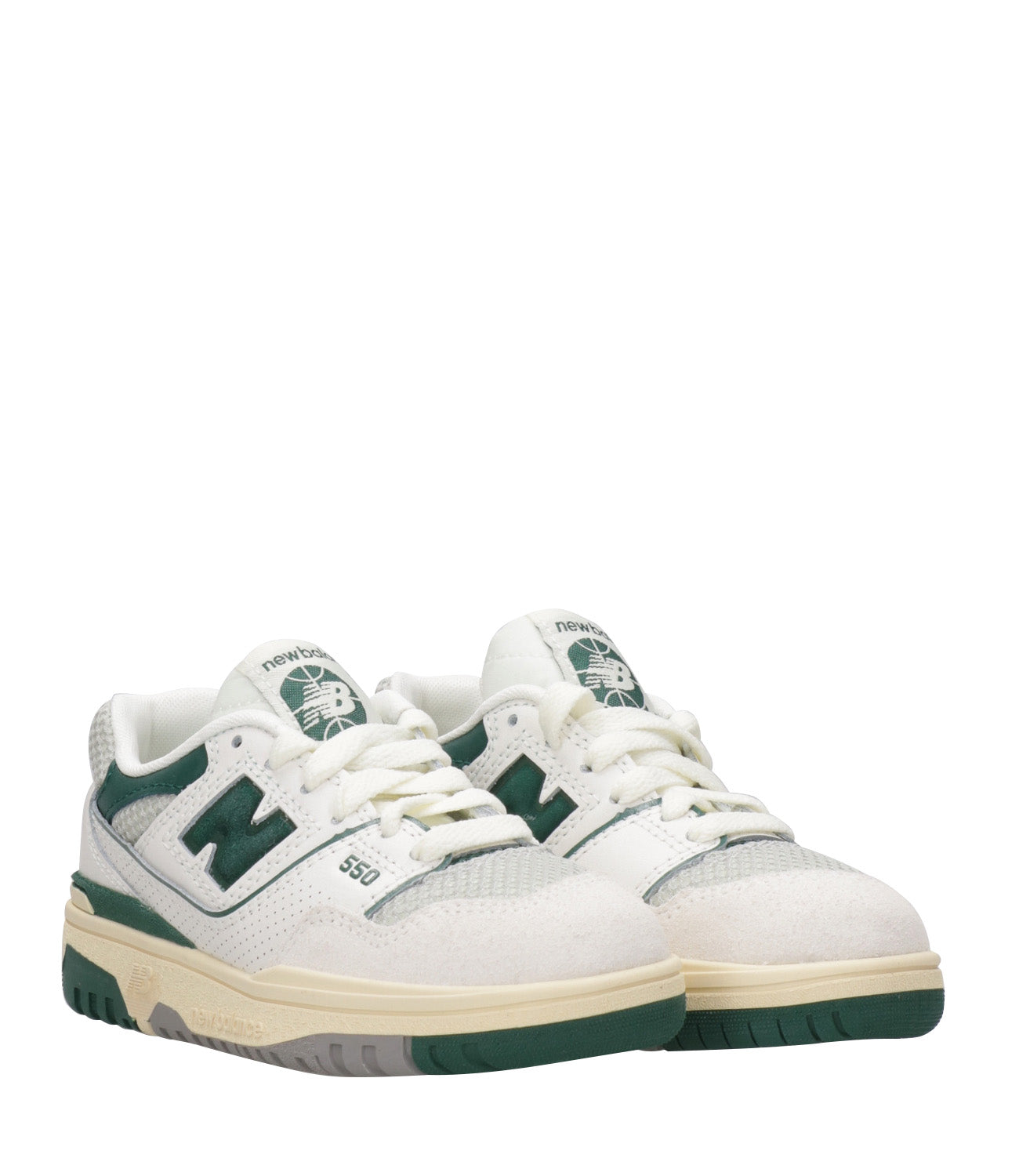 New Balance Kids | Saneakers 550 White and Forest Green