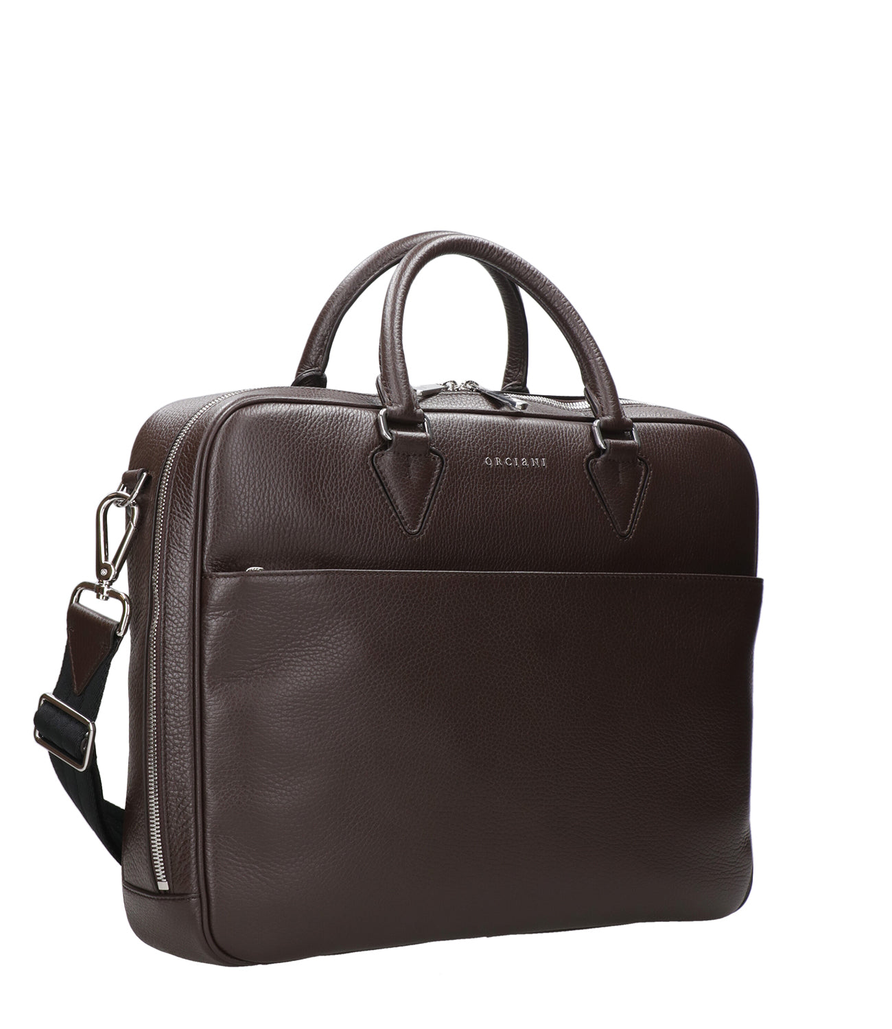 Orciani | Timeless Ebony Slim Business Bag