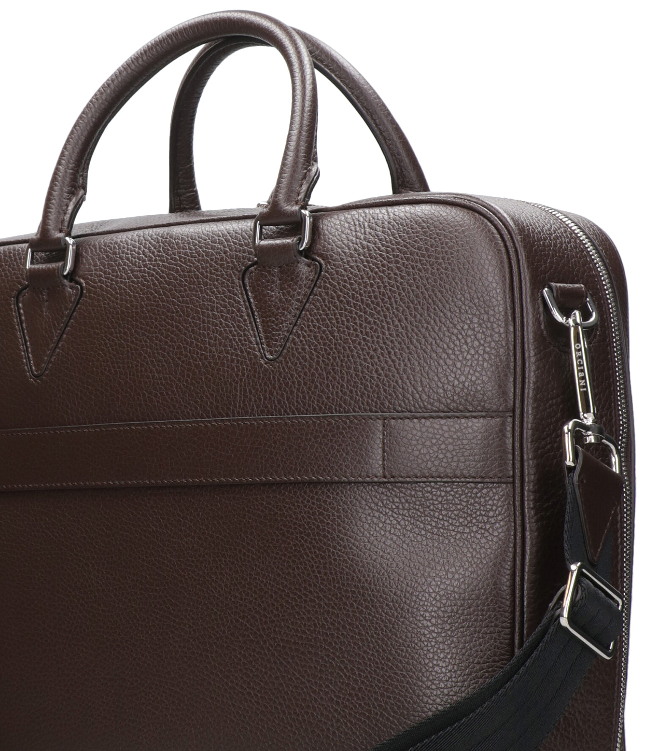 Orciani | Timeless Ebony Slim Business Bag