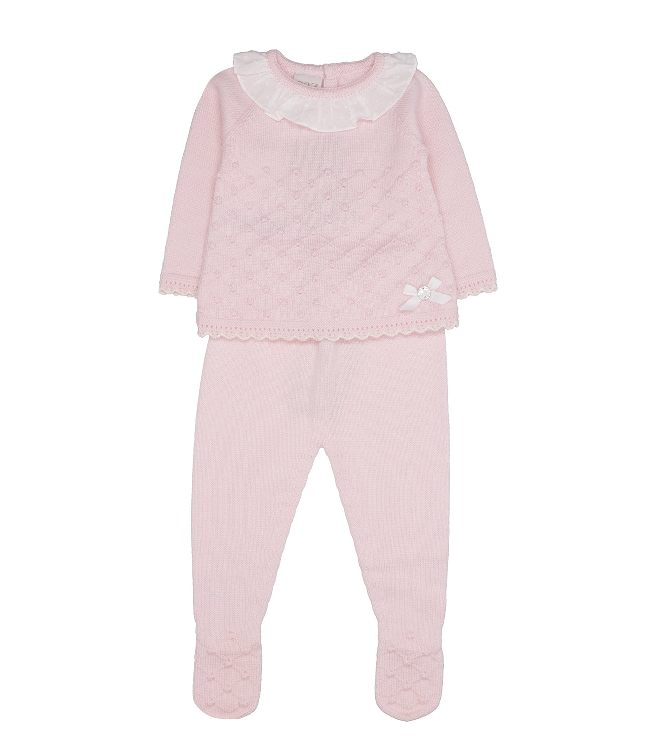 Paz Rodriguez | Pink Sweater and Pant Set