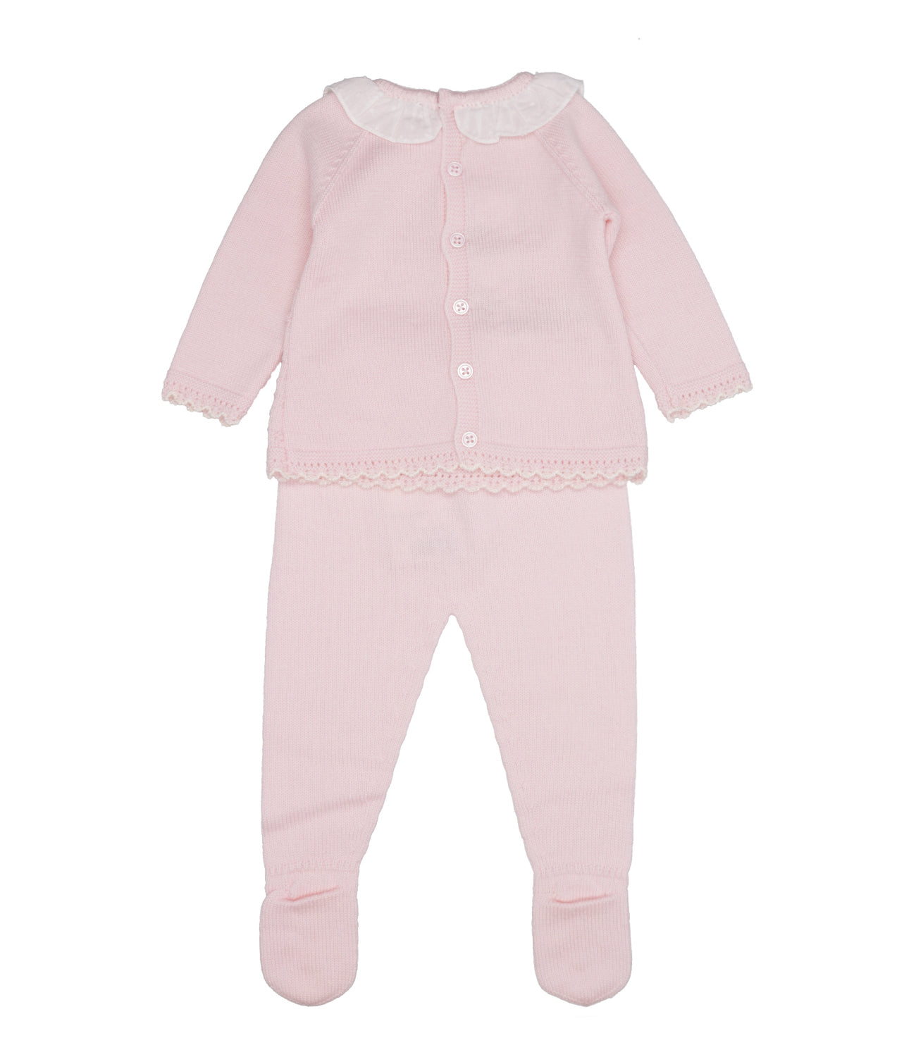 Paz Rodriguez | Pink Sweater and Pant Set