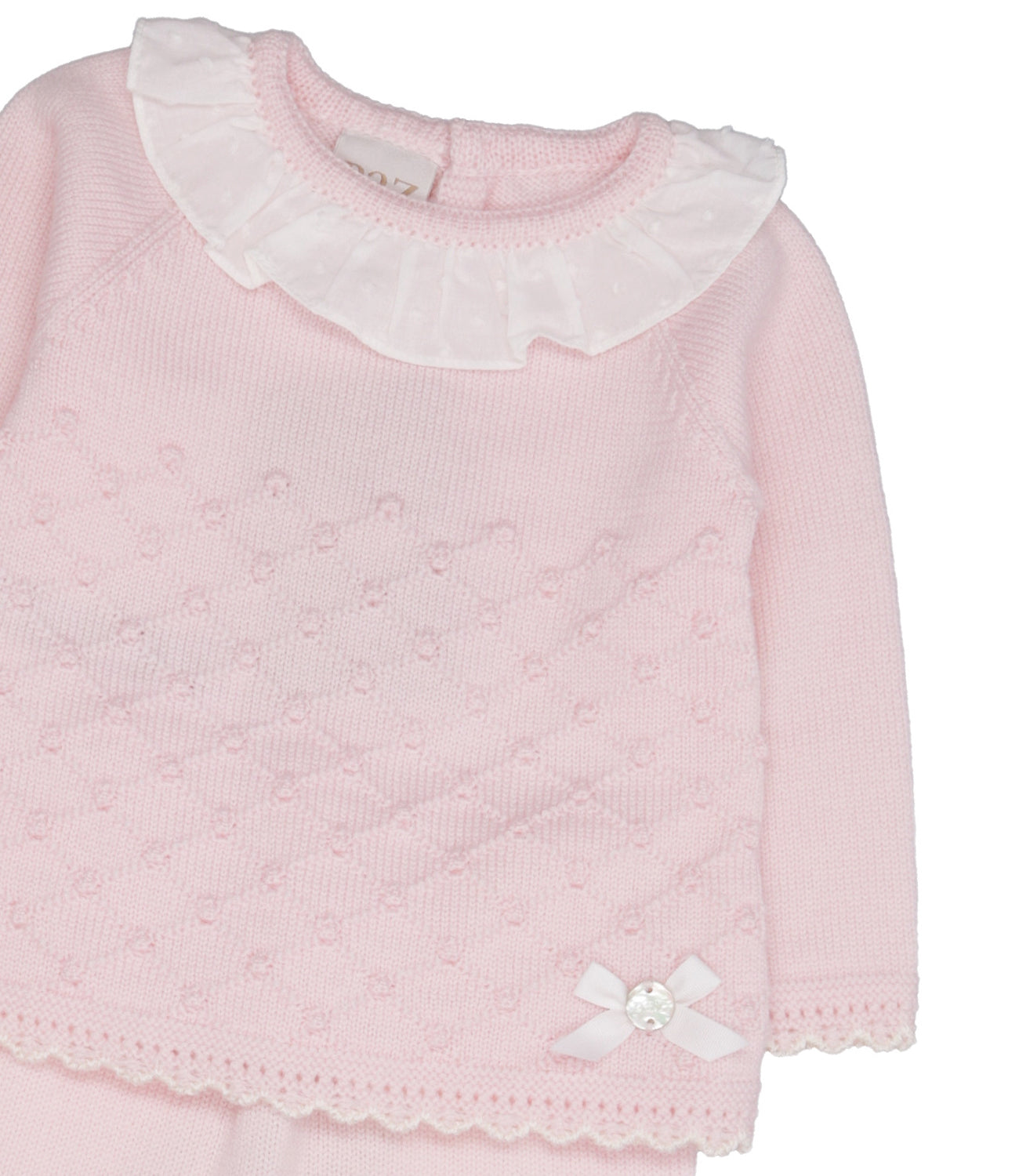 Paz Rodriguez | Pink Sweater and Pant Set