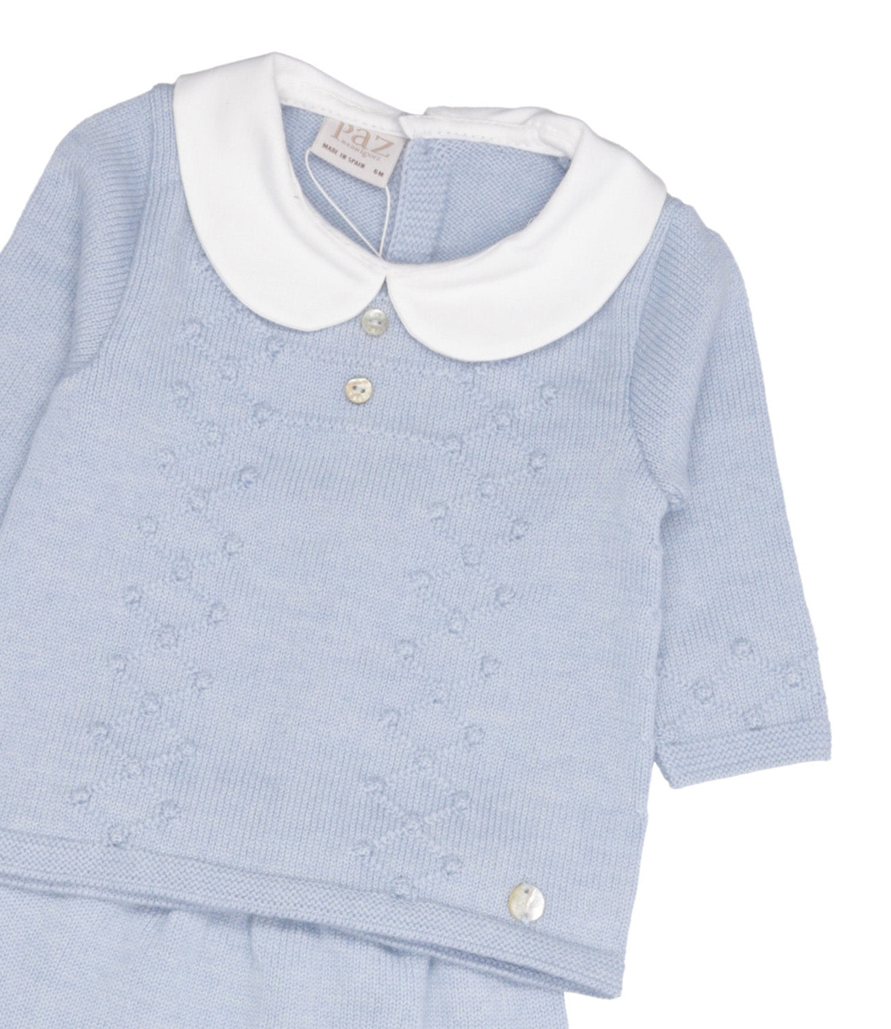 Paz Rodriguez | Light Blue Sweater and Pant Set