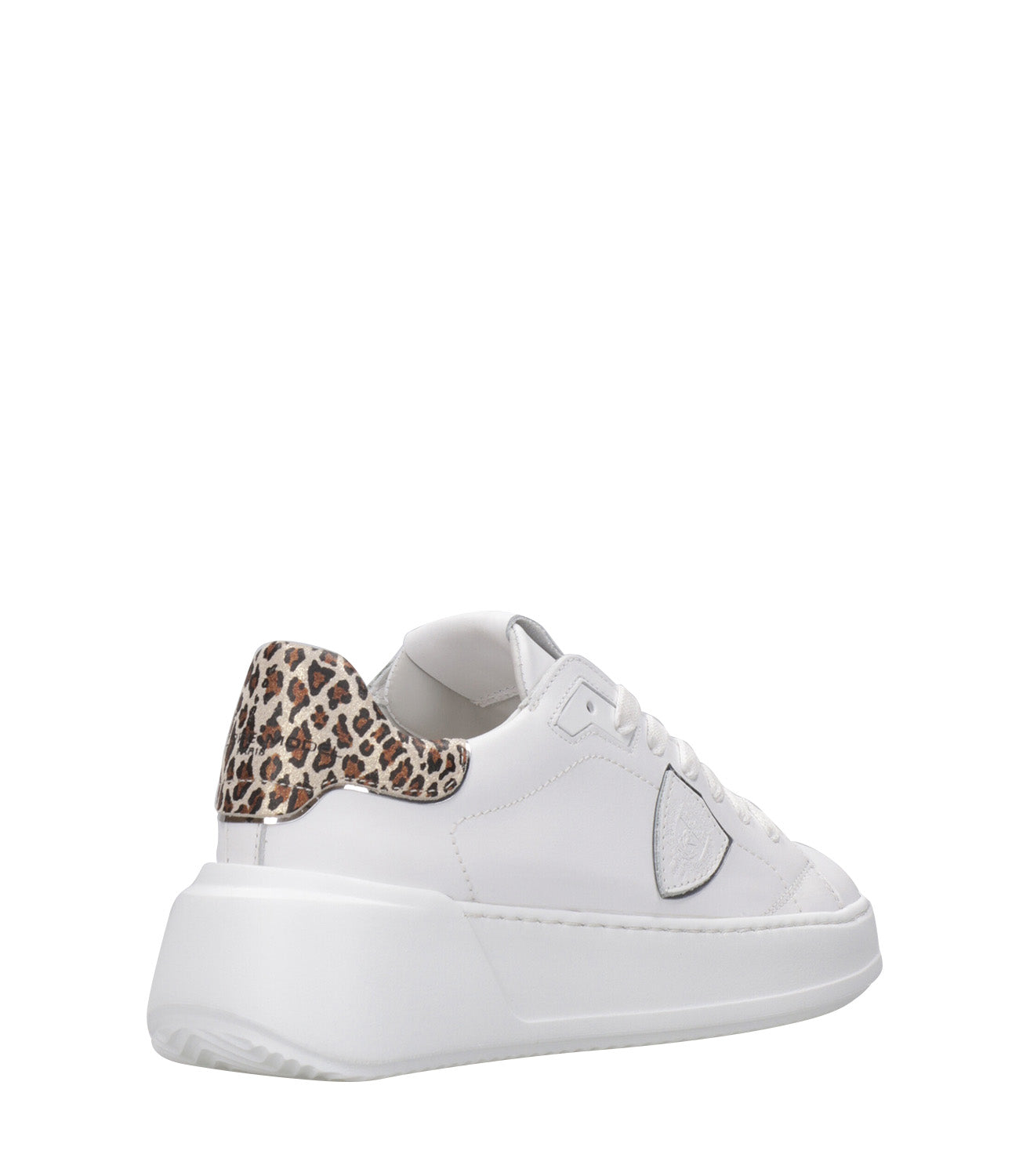 Philippe Model | Sneakers Tres Temple Low Bianco e Leopardo