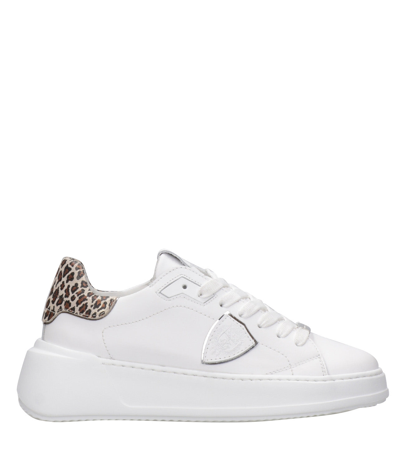 Philippe Model | Sneakers Tres Temple Low White and Leopard