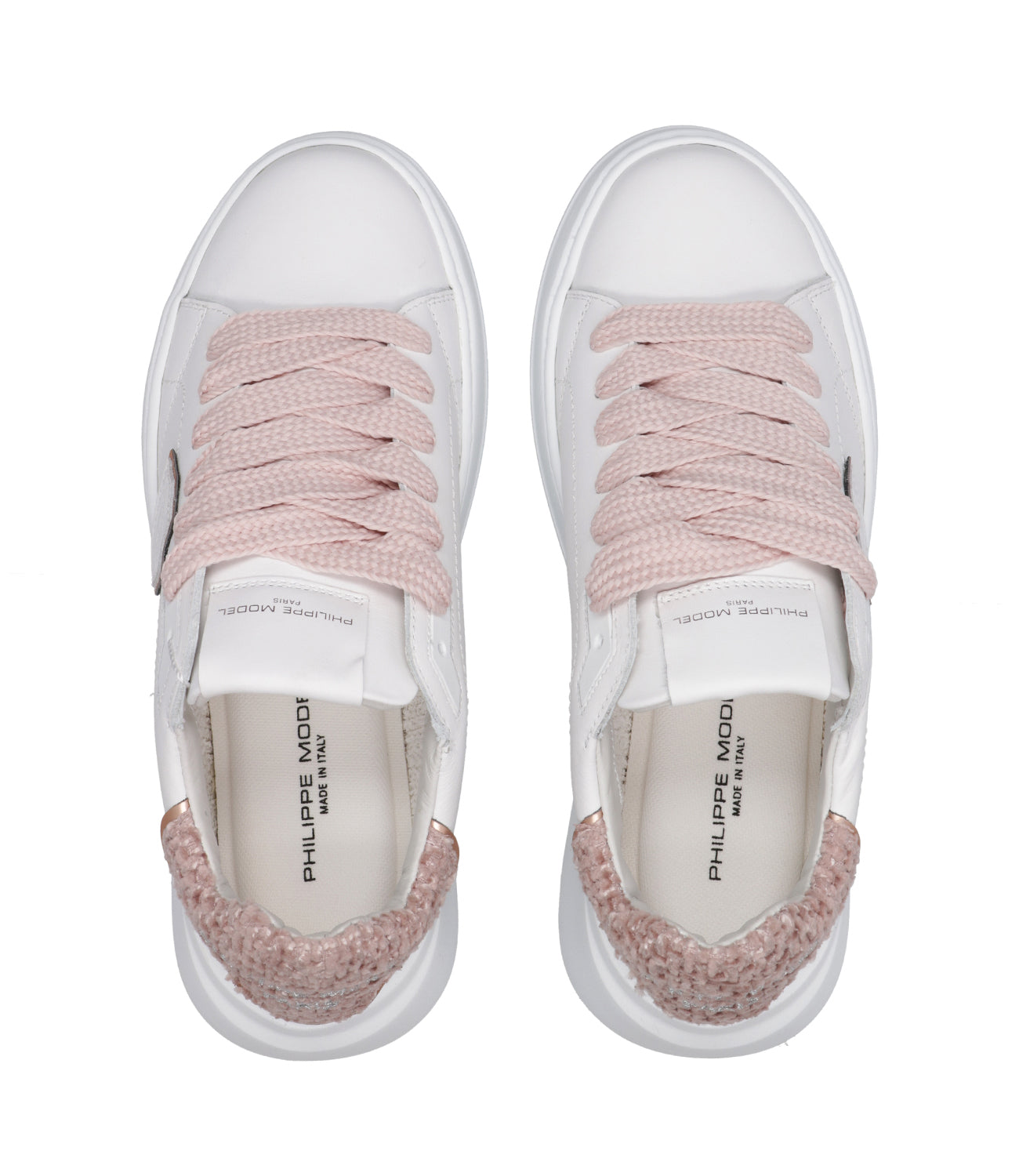 Philippe Model | Sneakers Tres Temple Low White and Pink