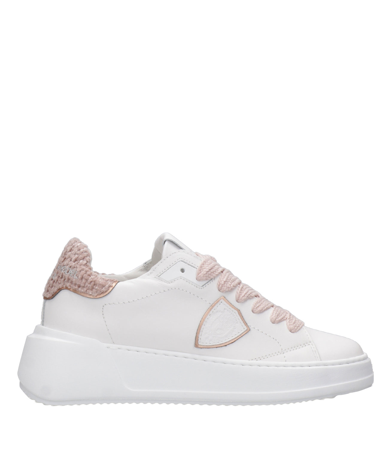 Philippe Model | Sneakers Tres Temple Low Bianco e Rosa