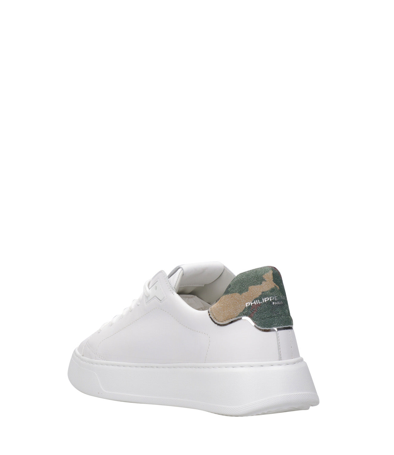 Philippe Model | Temple Low White and Camouflage Sneakers