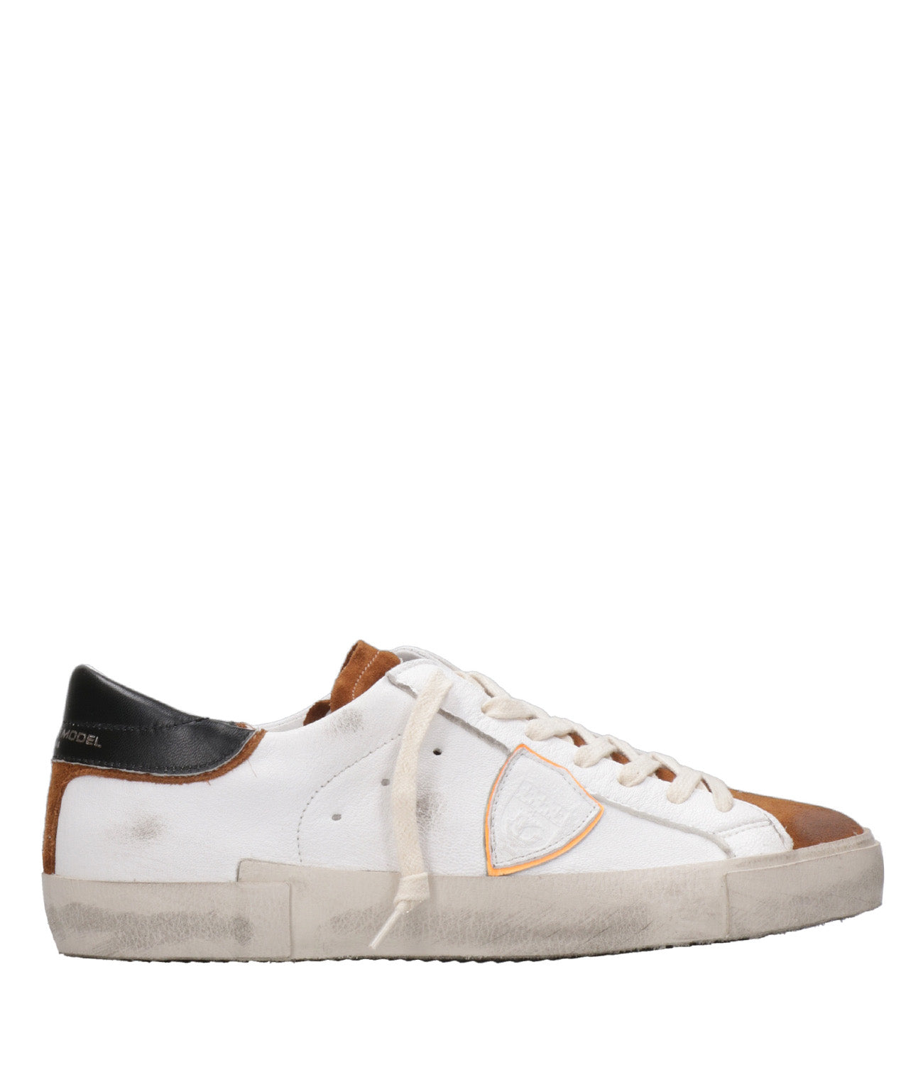 Philippe Model | Sneakers Prsx Low Bianco e Cognac