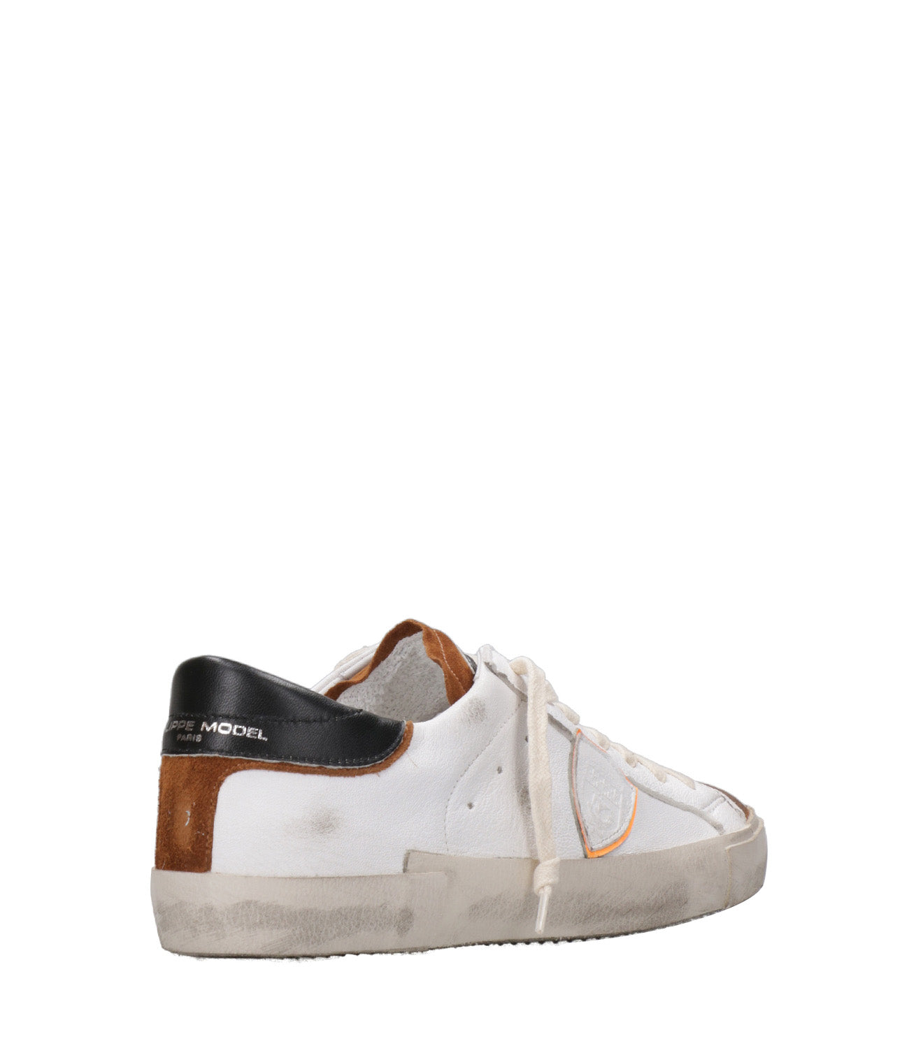 Philippe Model Sneakers Prsx Low White and Cognac