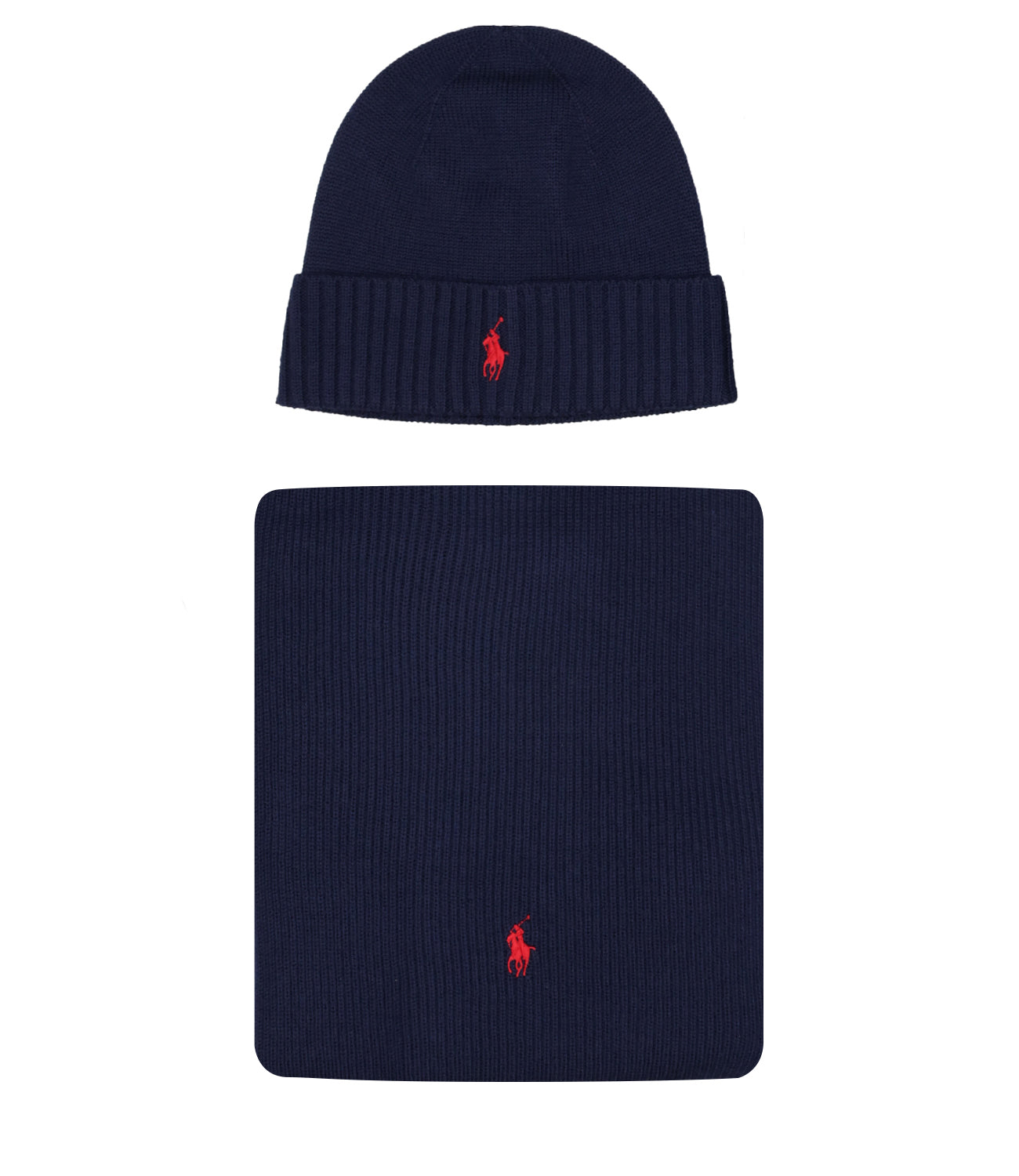 Polo Ralph Lauren | Set Cappello con Sciarpa Blu navy