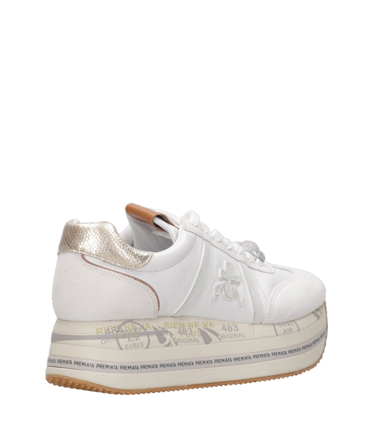 Premiata | Beth 7037 White and Orchid Sneakers