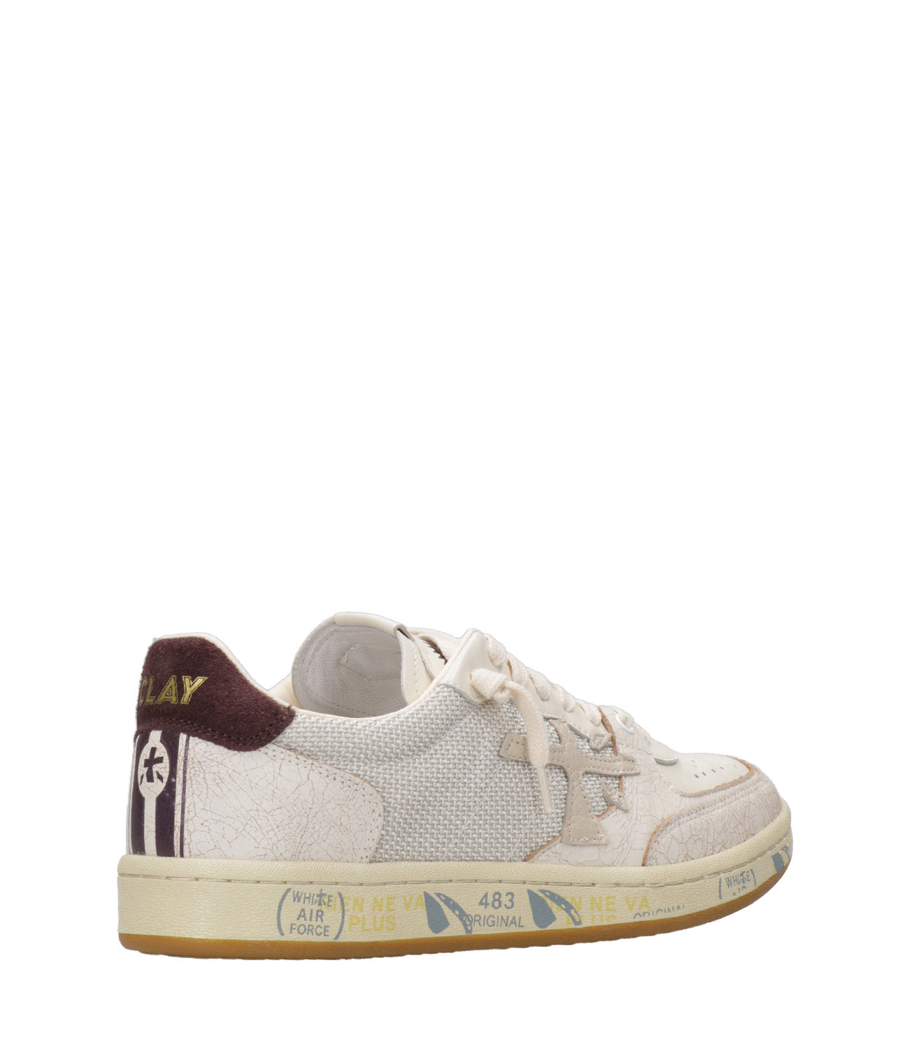 Premiata | Sneakers BsktClay 6910 Ivory and Grey