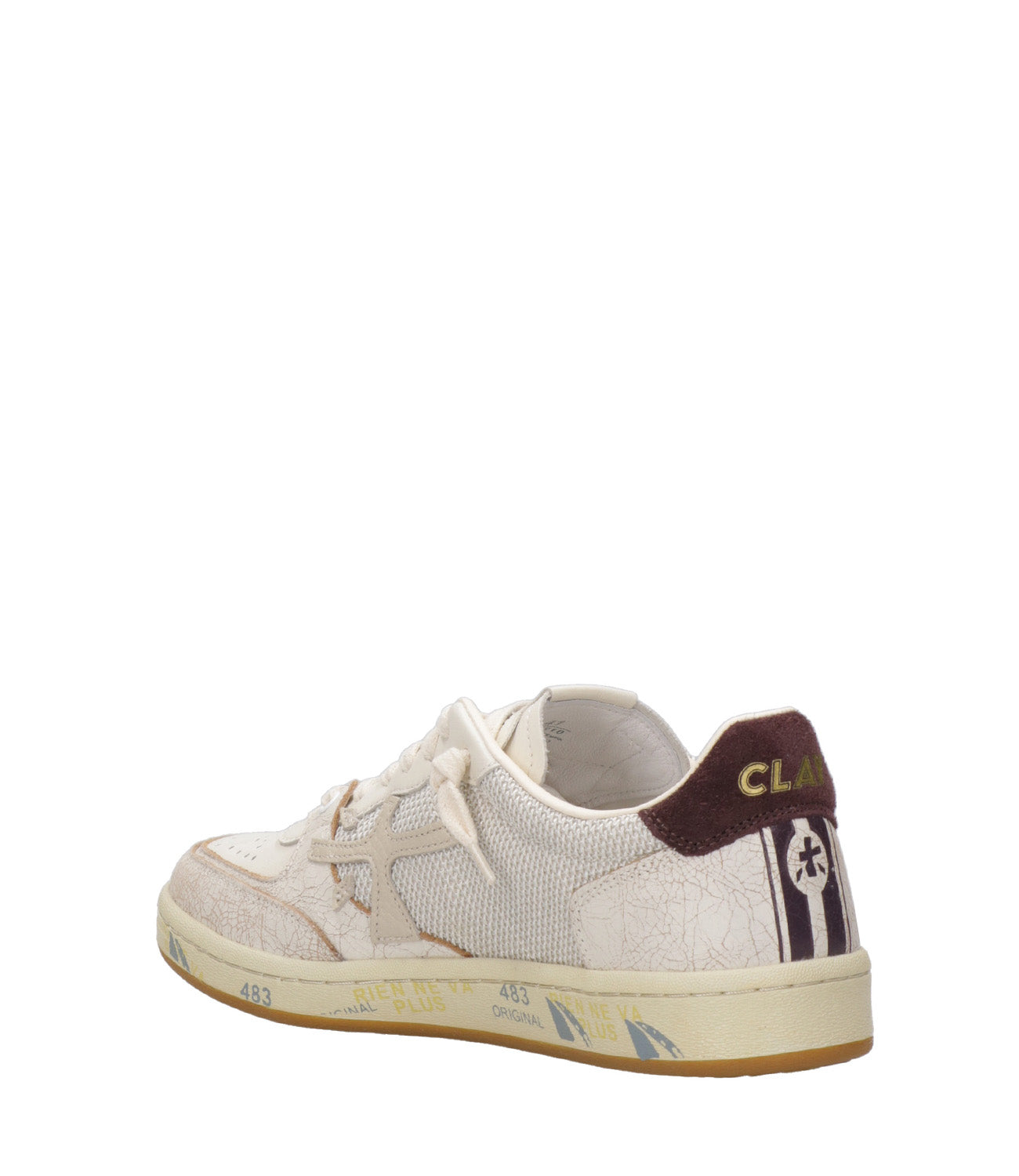 Premiata | Sneakers BsktClay 6910 Ivory and Grey