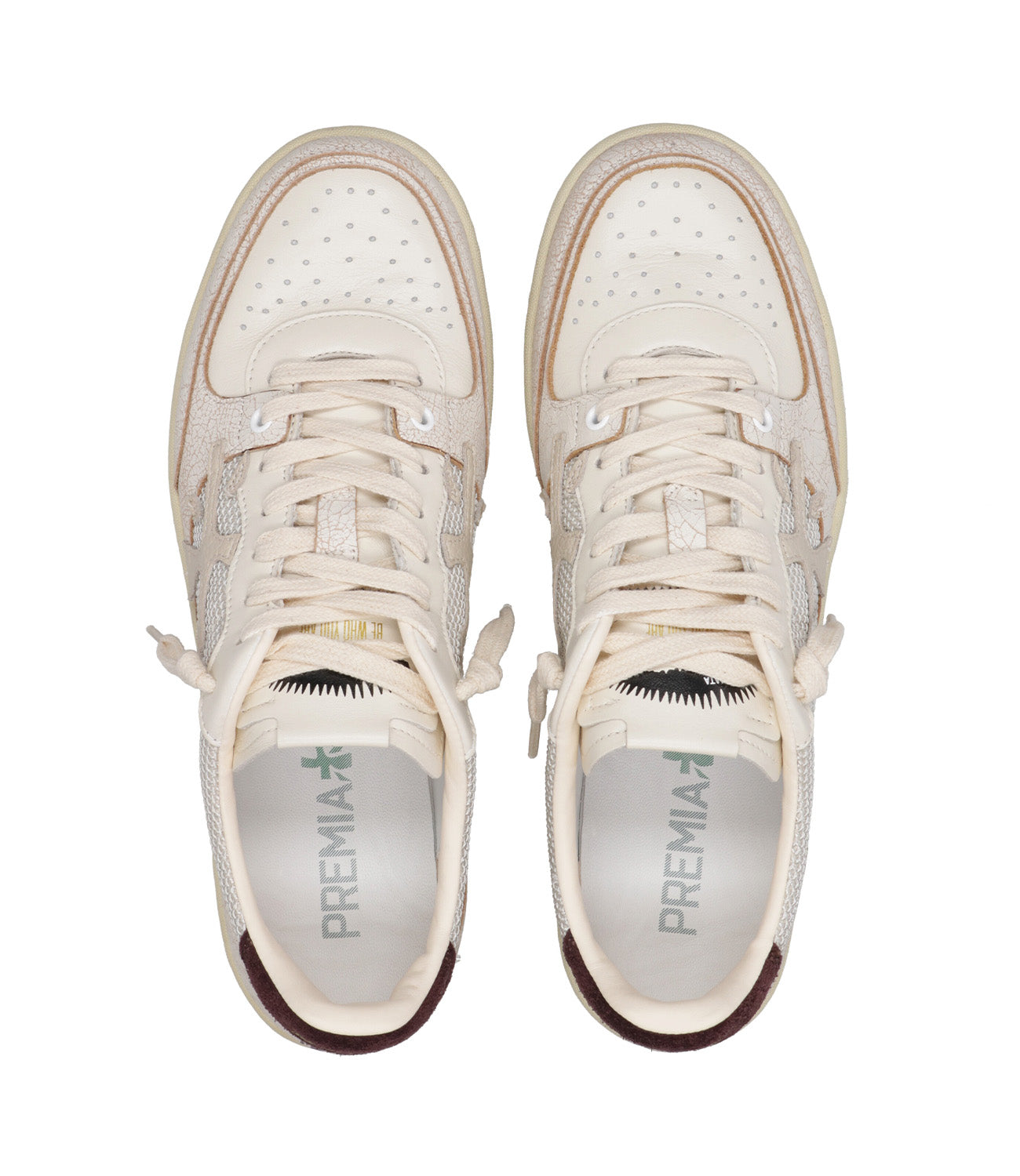 Premiata | Sneakers BsktClay 6910 Ivory and Grey