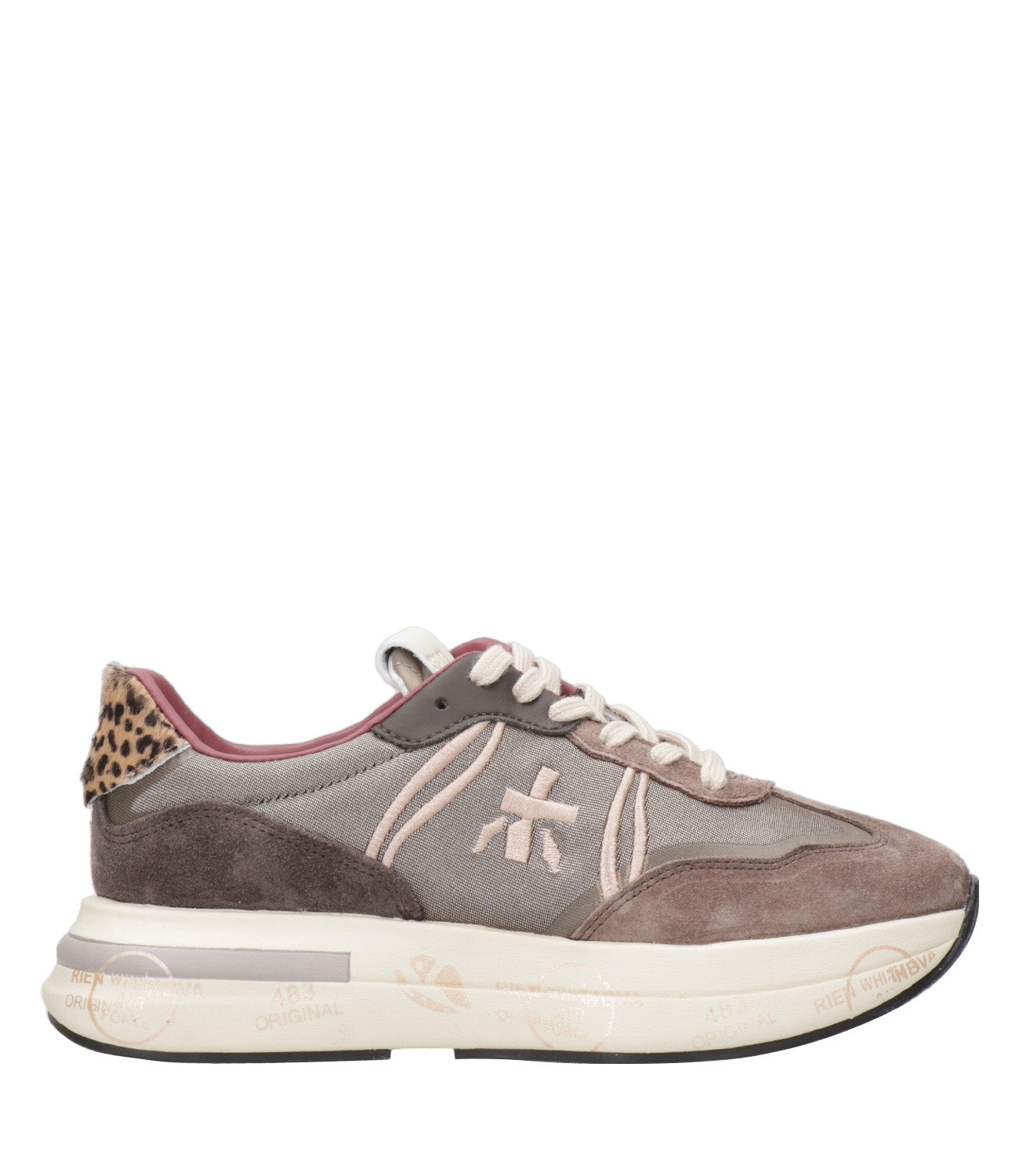 Premiata | Cassie 7003 Tobacco and Dark Grey Sneakers