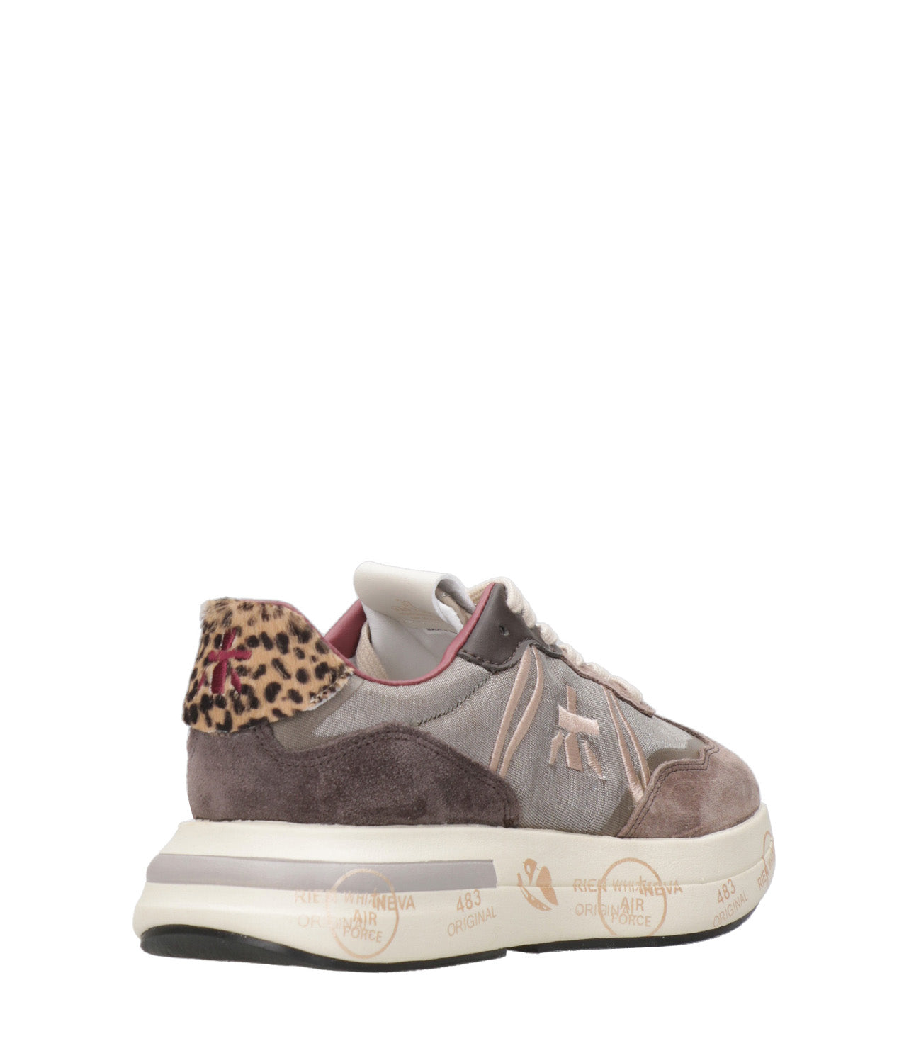 Premiata | Cassie 7003 Tobacco and Dark Grey Sneakers