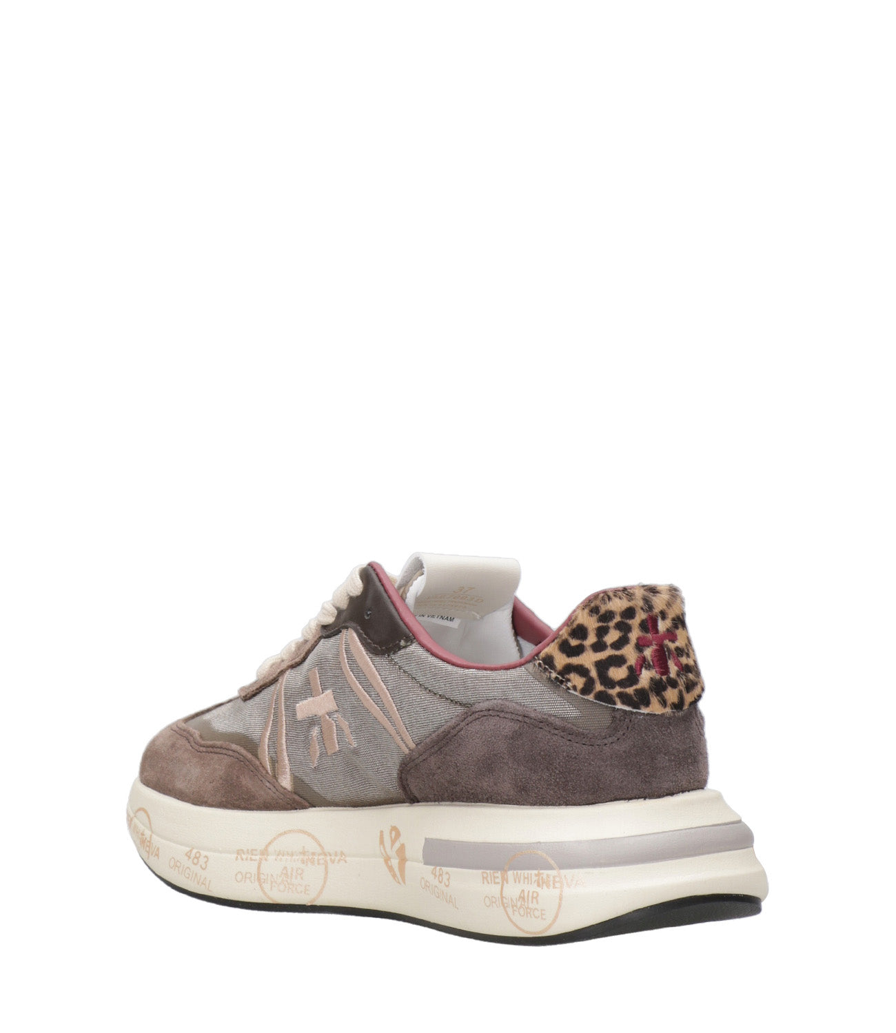 Premiata | Cassie 7003 Tobacco and Dark Grey Sneakers