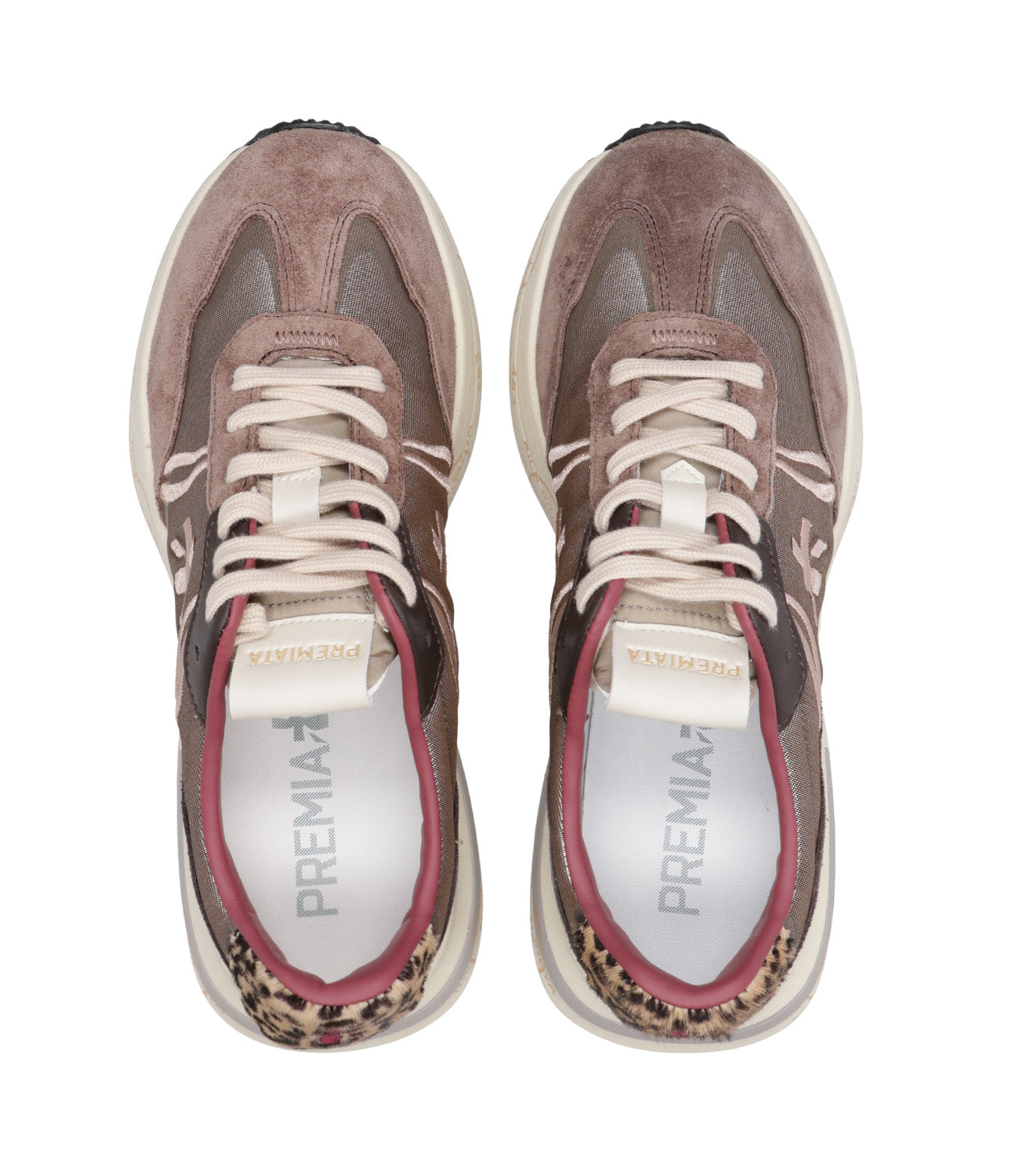 Premiata | Cassie 7003 Tobacco and Dark Grey Sneakers