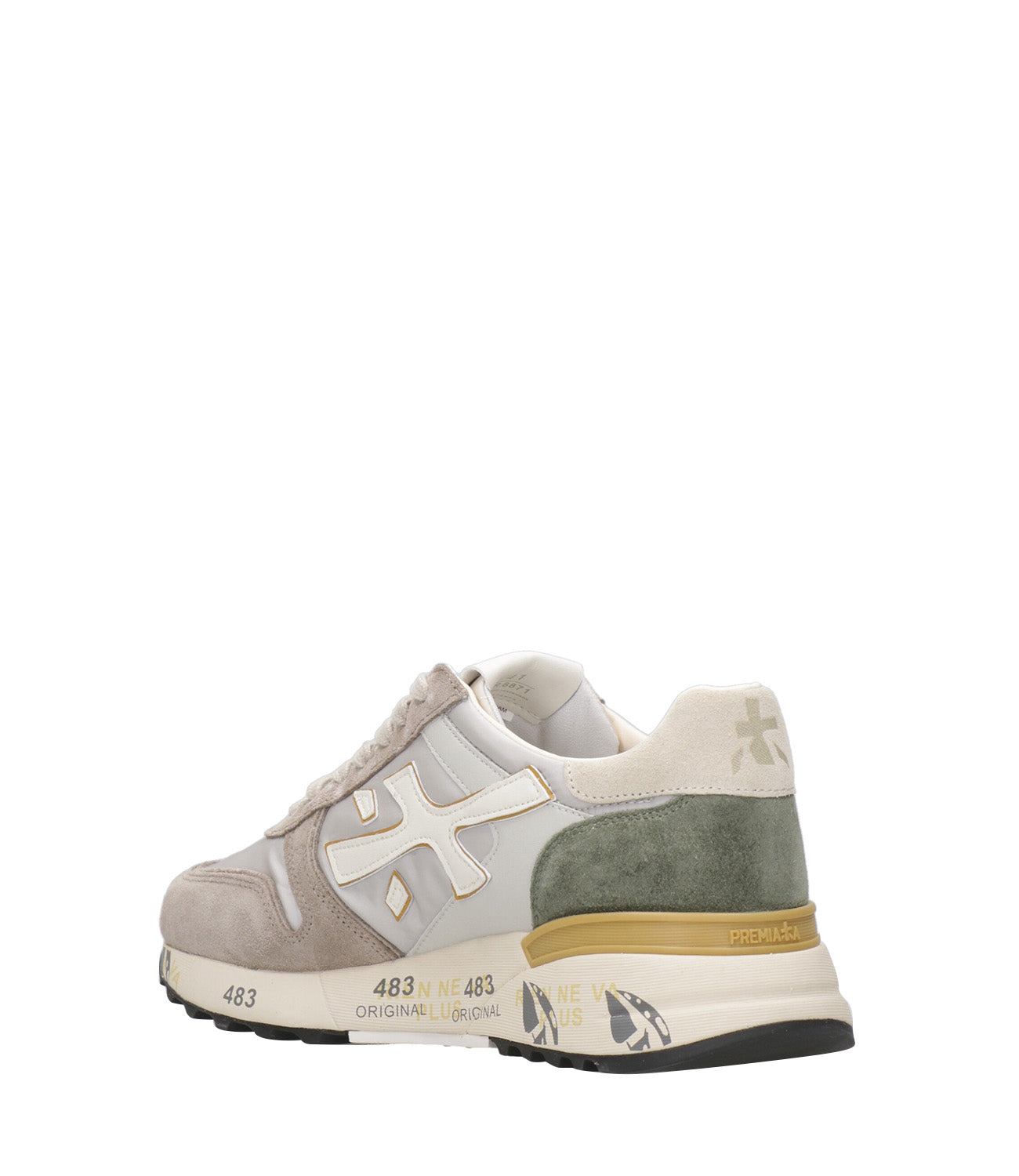 Premiata | Mick 6871 Ivory and Military Sneakers