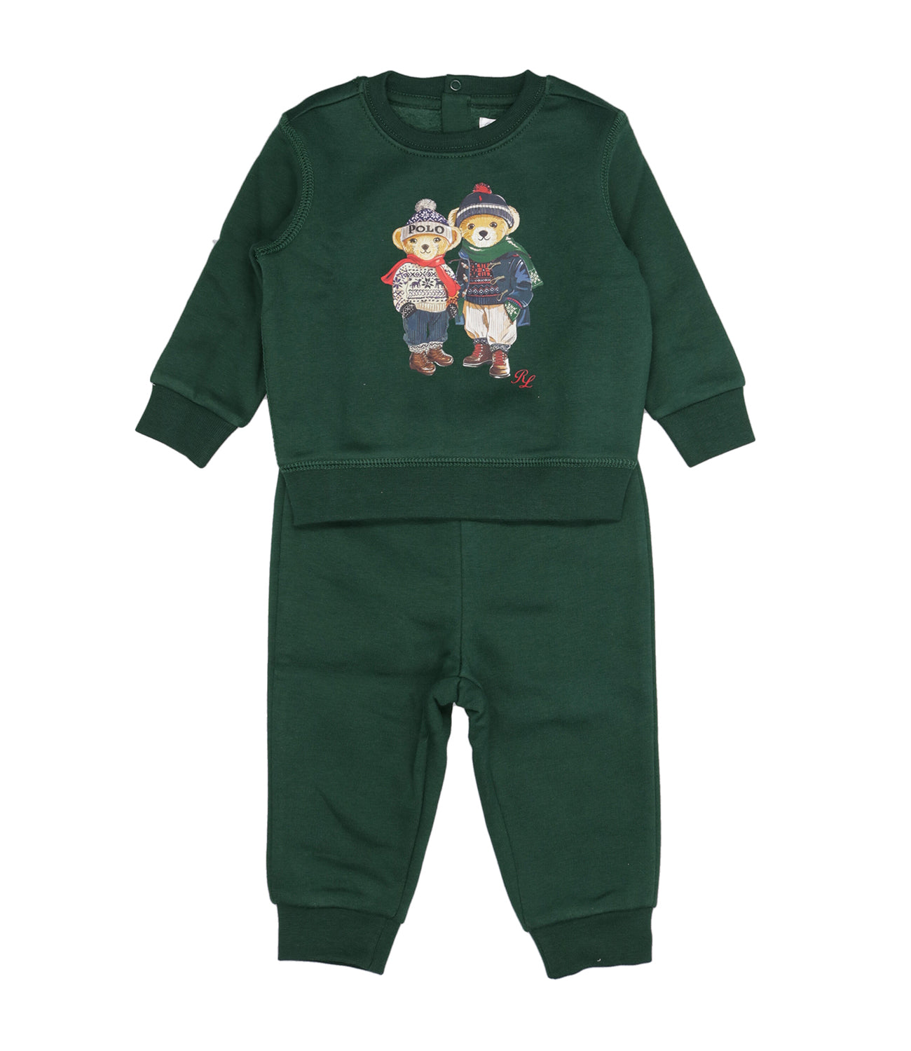 Ralph Lauren Childrenswear | Set Felpa e Pantalone Verde