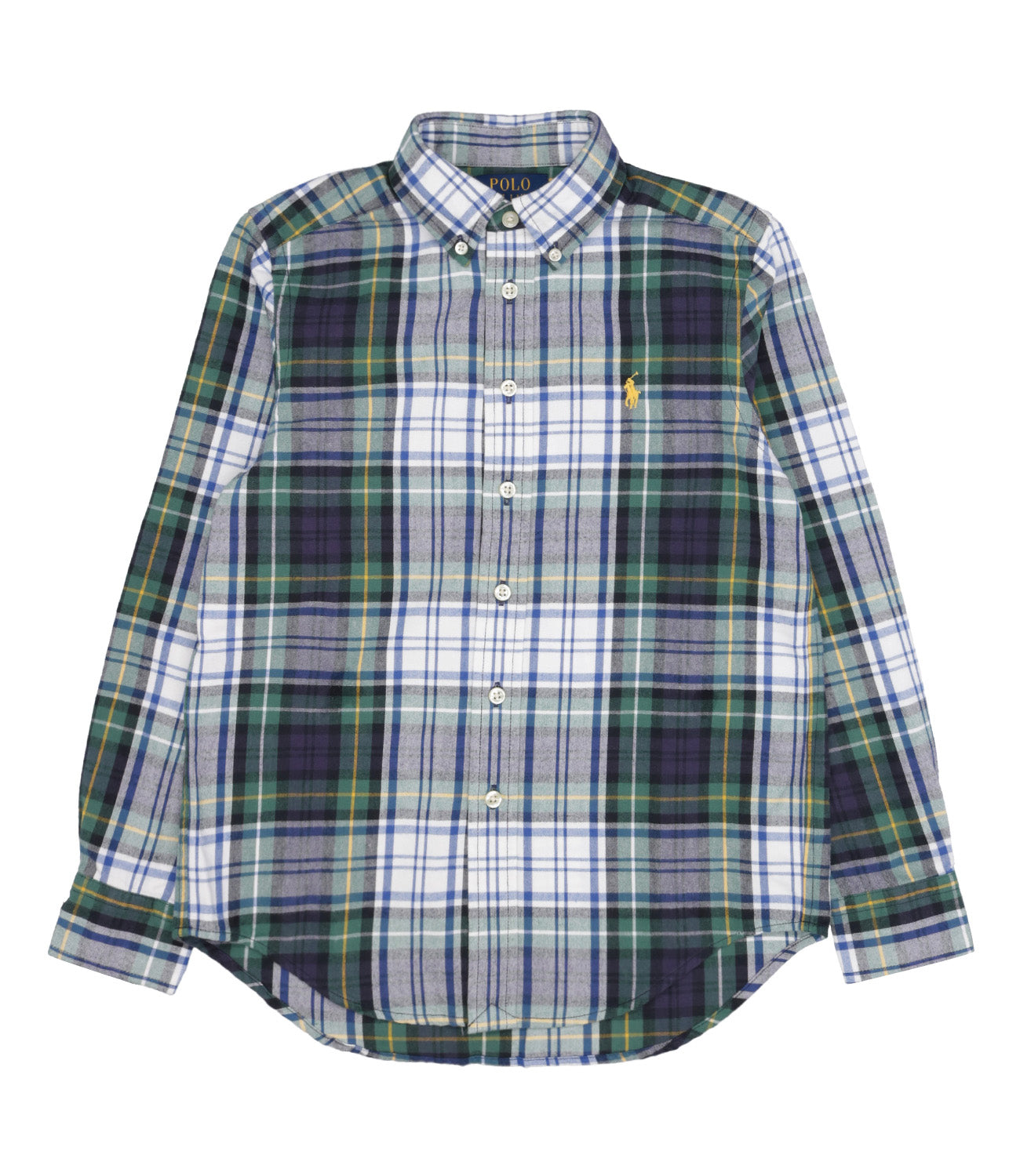 Ralph Lauren Childrenswear | White Grey and Green Shirt