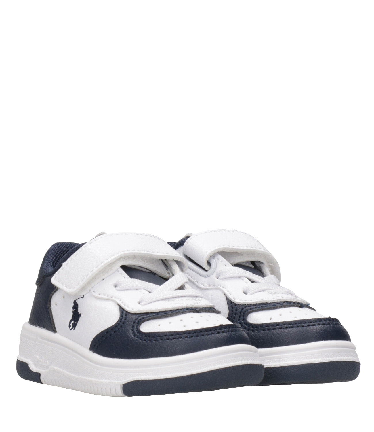 Ralph Lauren Childrenswear | Sneakers Masters Court PS White and Navy Blue