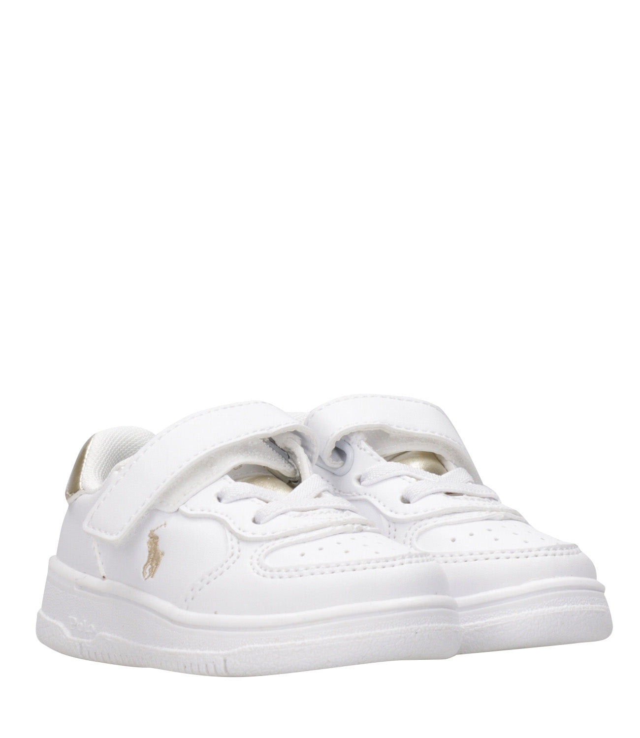 Ralph Lauren Childrenswear | Sneakers Masters Court PS White and Gold