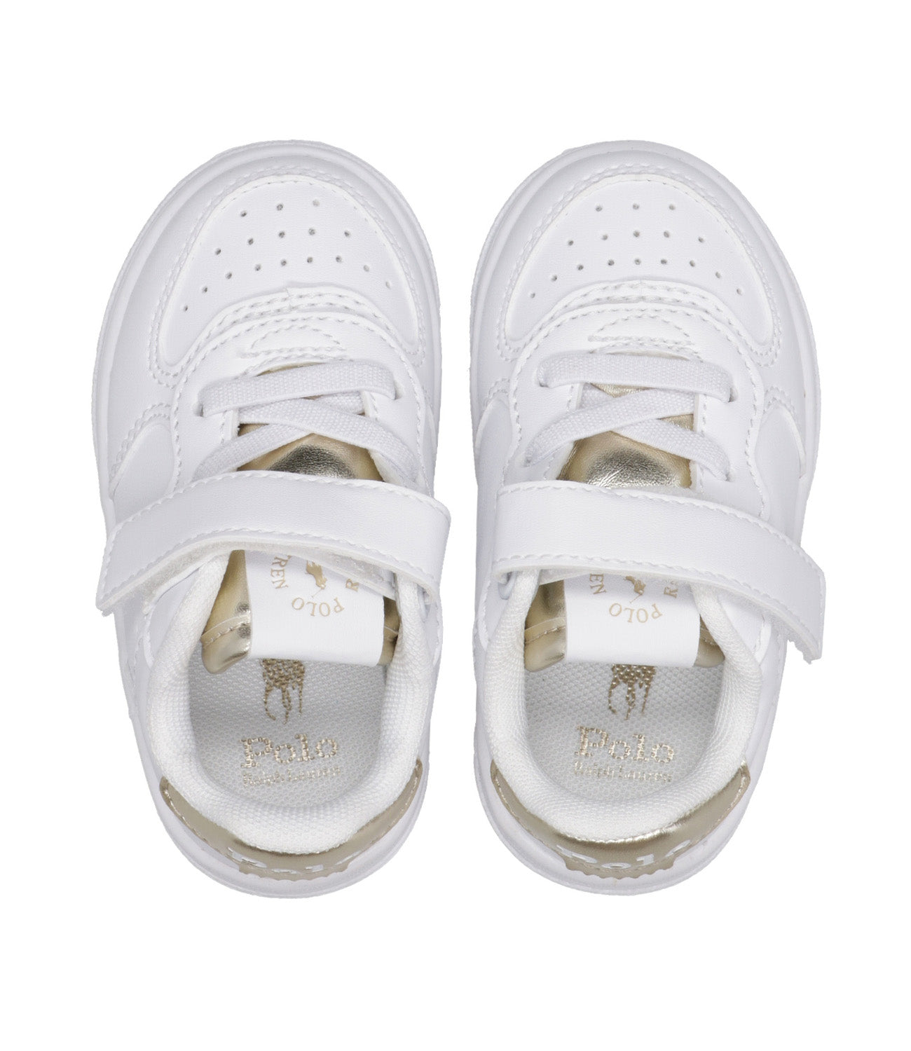 Ralph Lauren Childrenswear | Sneakers Masters Court PS White and Gold