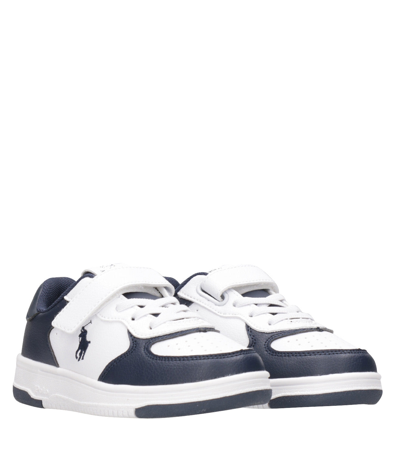 Ralph Lauren Childrenswear | Sneakers Masters Court PS White and Navy Blue