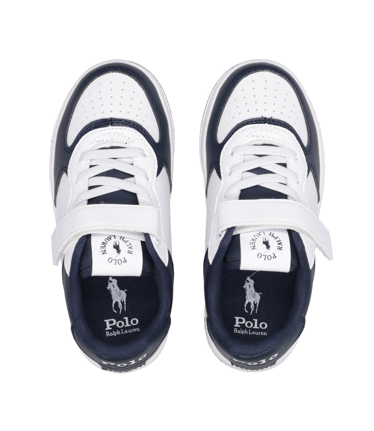 Ralph Lauren Childrenswear | Sneakers Masters Court PS White and Navy Blue