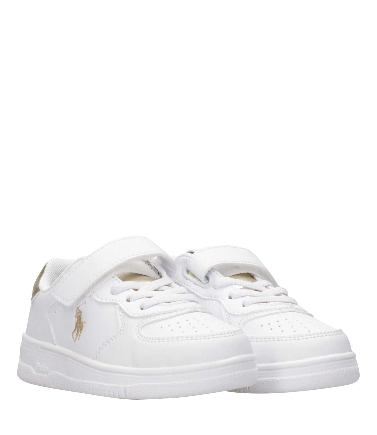 Ralph Lauren Childrenswear | Sneakers Masters Court PS White and Gold