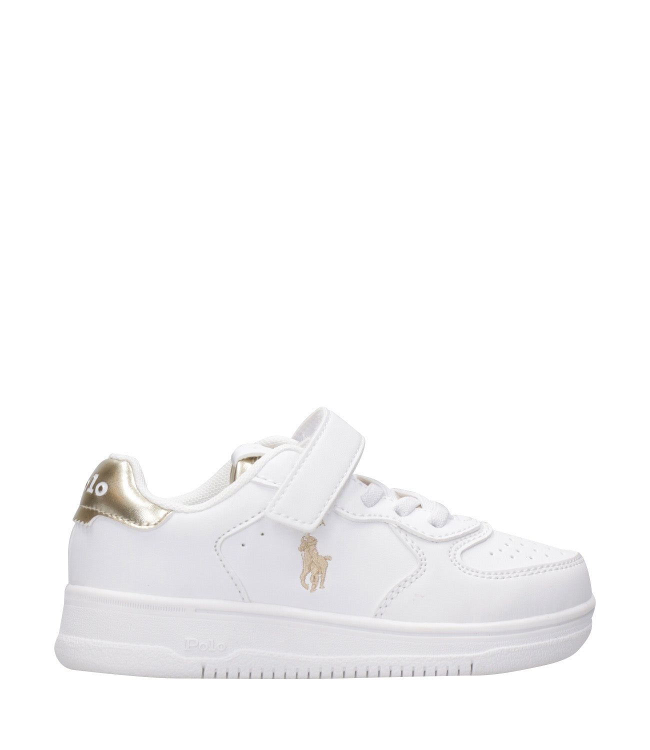 Ralph Lauren Childrenswear | Sneakers Masters Court PS White and Gold