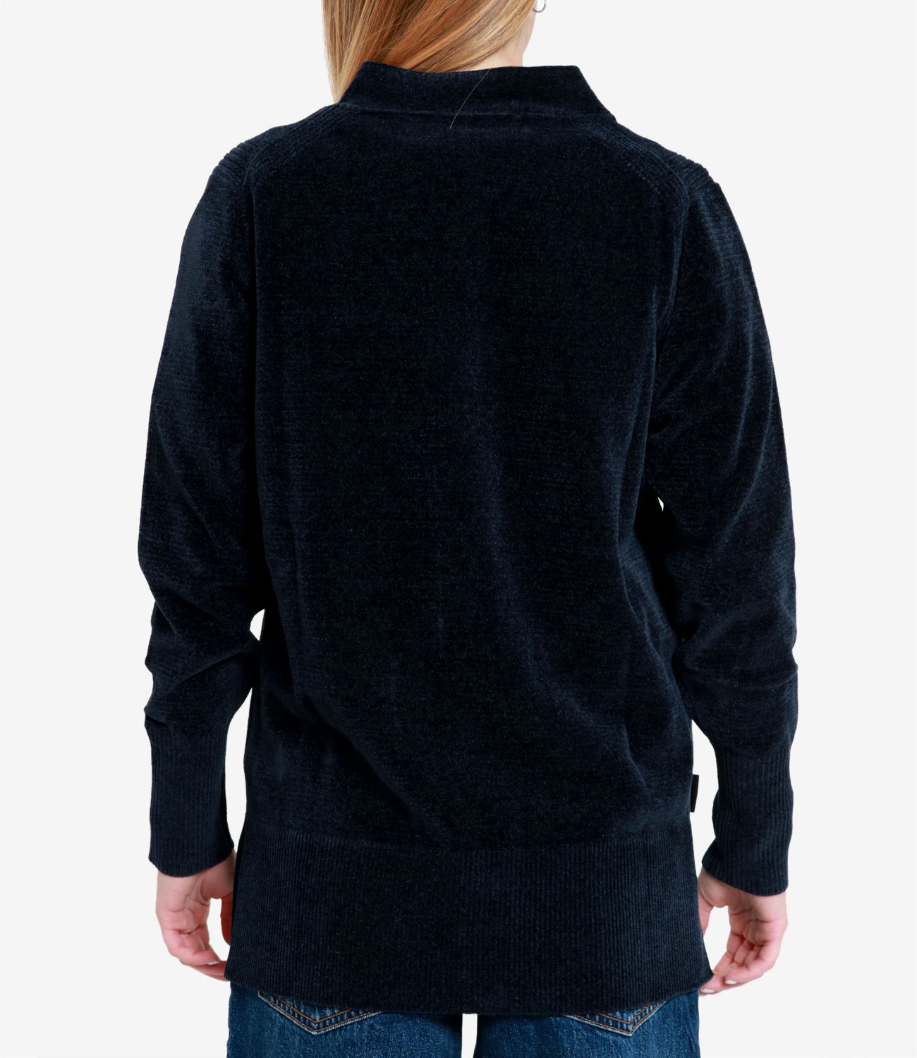 RRD | Cardigan Velvet vent knit Blu nero